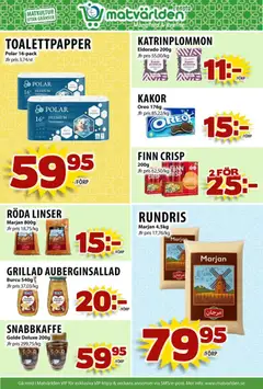 Matvärlden - erbjudanden - Tensta - Förhandsvisning av reklamblad från butik Matvärlden aktuell från 03.11.2025 | Sida: 3 | Produkter: Linser, Röda linser, Toalettpapper, Oreo