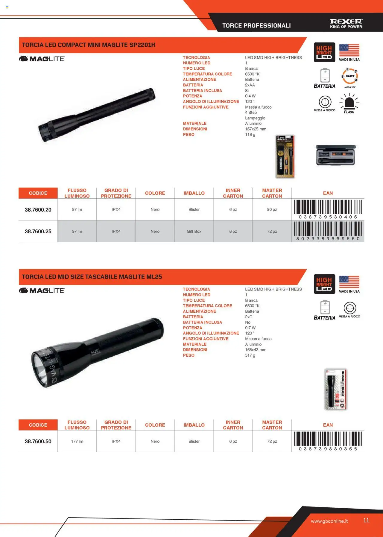 Volantino GBC del 31.05.2025 | Pagina: 11 | Prodotti: Torcia, Alluminio, Batteria