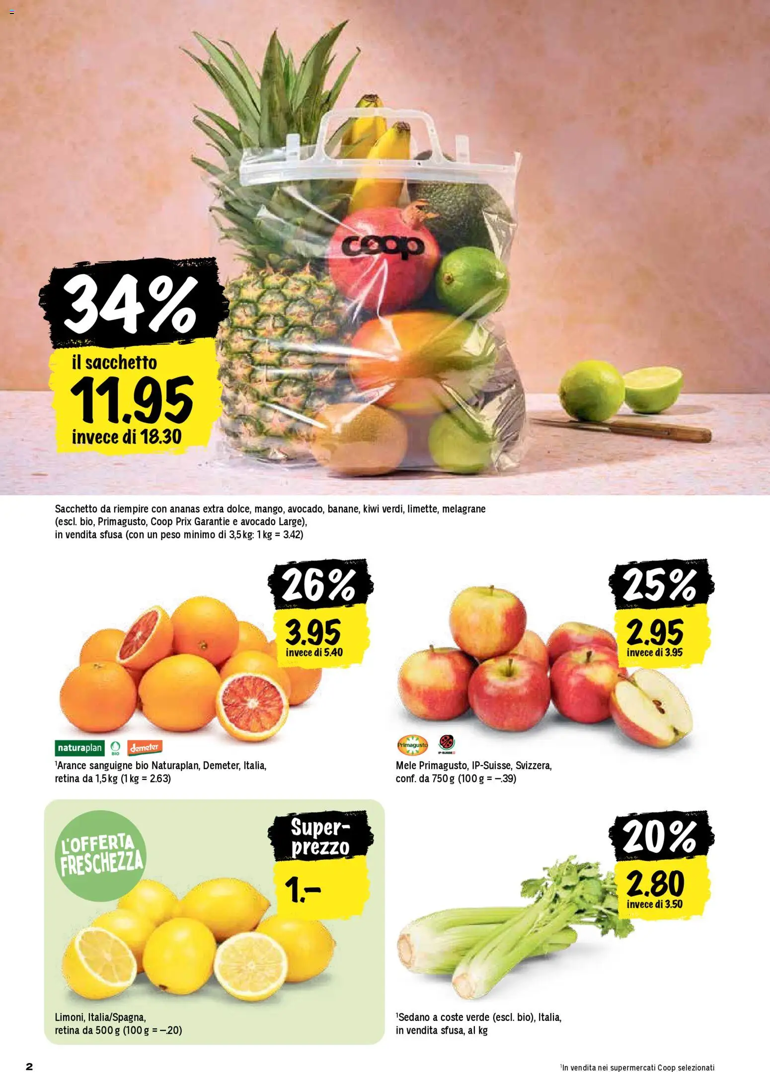 Coop - Una settimana di azioni – gültig ab 12.02.2026 | Seite: 2 | Produkte: Avocado, Ananas, Kiwi