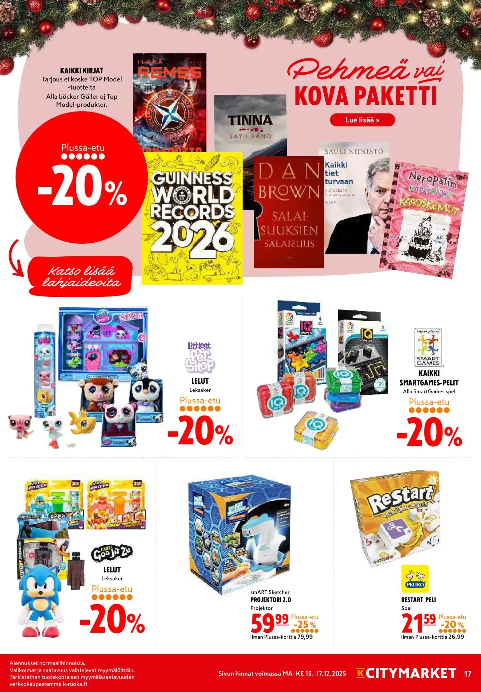 K-Citymarket tarjoukset – voimassa 15.12.2025 alkaen | Sivu: 17 | Tuotteet: Peli