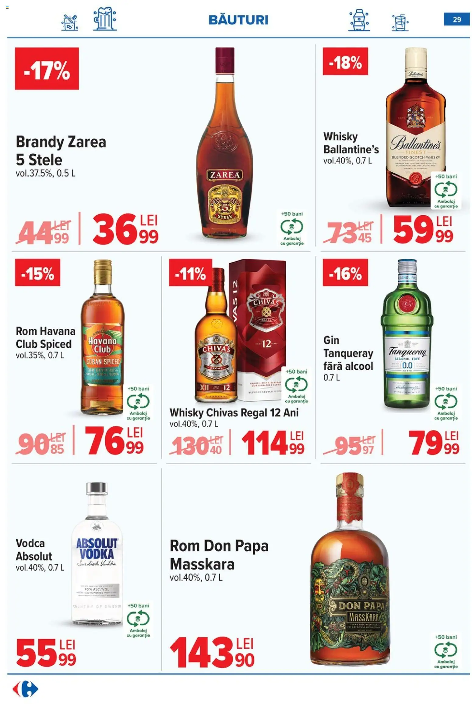 Noul catalog Carrefour – valabil de la 04.02.2026 | Pagină: 31 | Produse: Su ısıtıcı, Klementiinit, Rom, Vodka