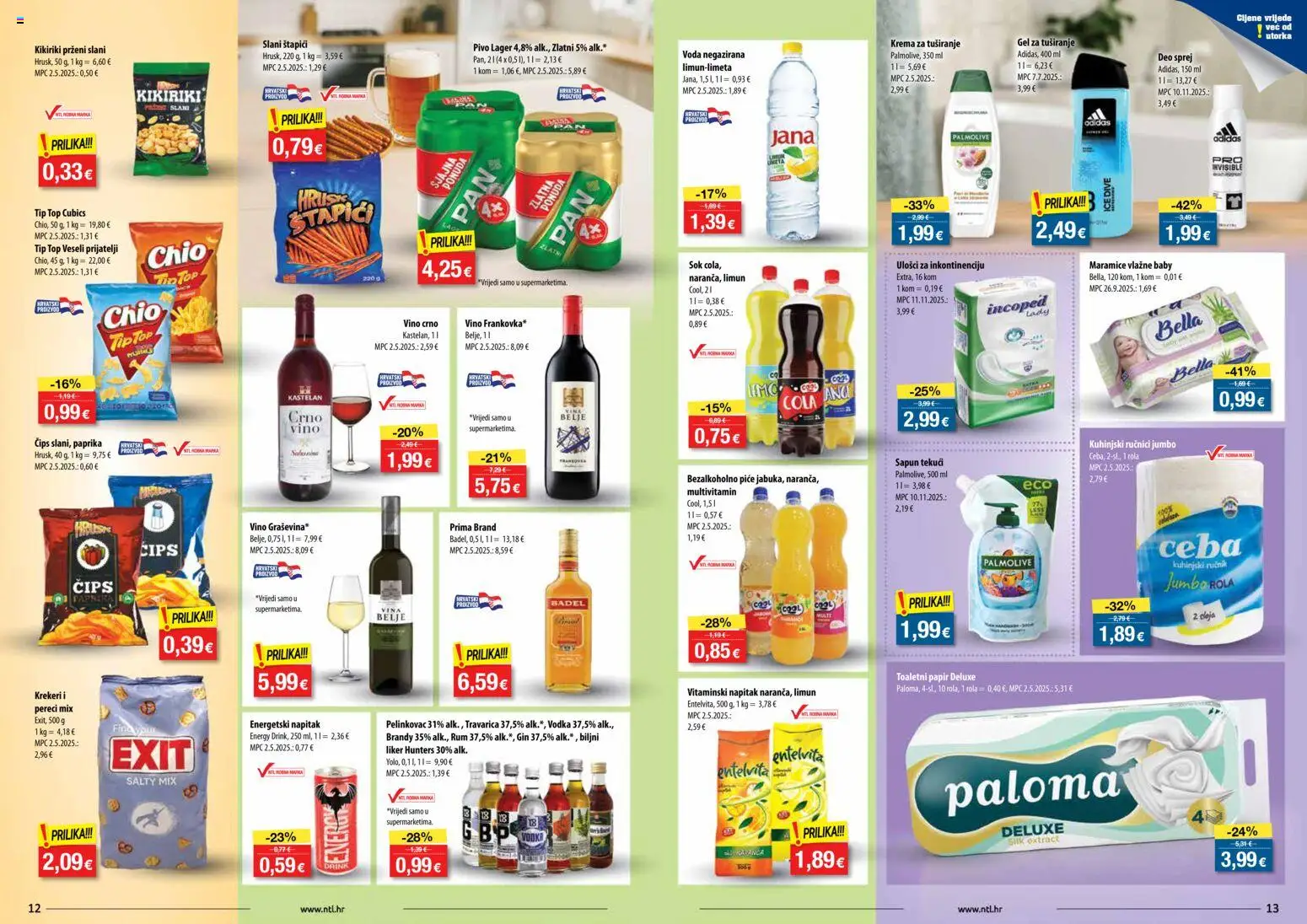 NTL katalog | vrijedi od 31.12.2025 | Stranica: 7 | Proizvodi: Limun, Štapići, Pereci, Vodka