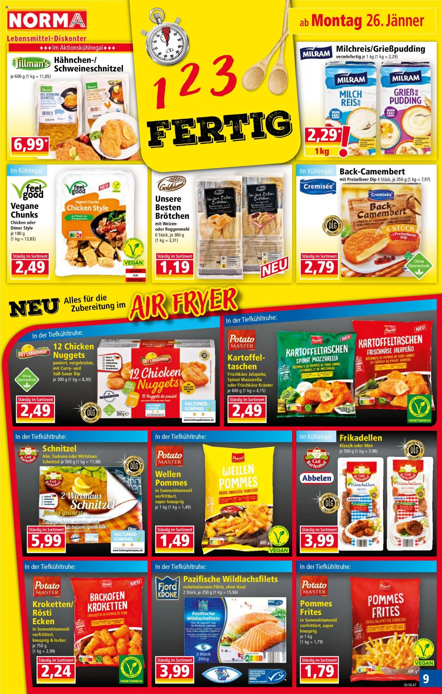 Norma Flugblatt gültig ab 26.01.2026 | Seite: 9 | Produkte: Milch