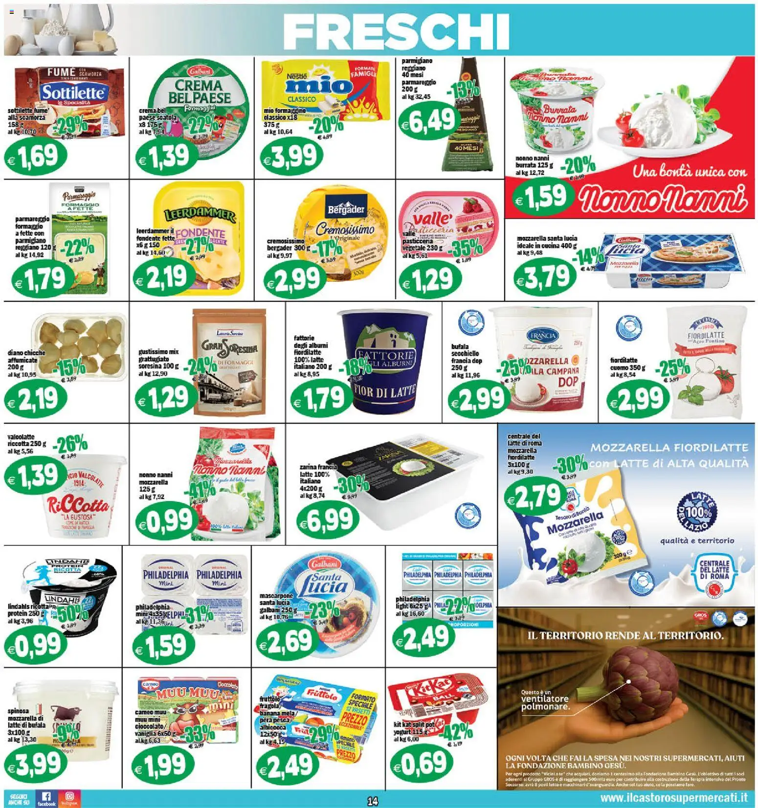 Volantino Il Castoro del 18.11.2025 | Pagina: 14 | Prodotti: Cioccolato, Ricotta, Letto, Burrata