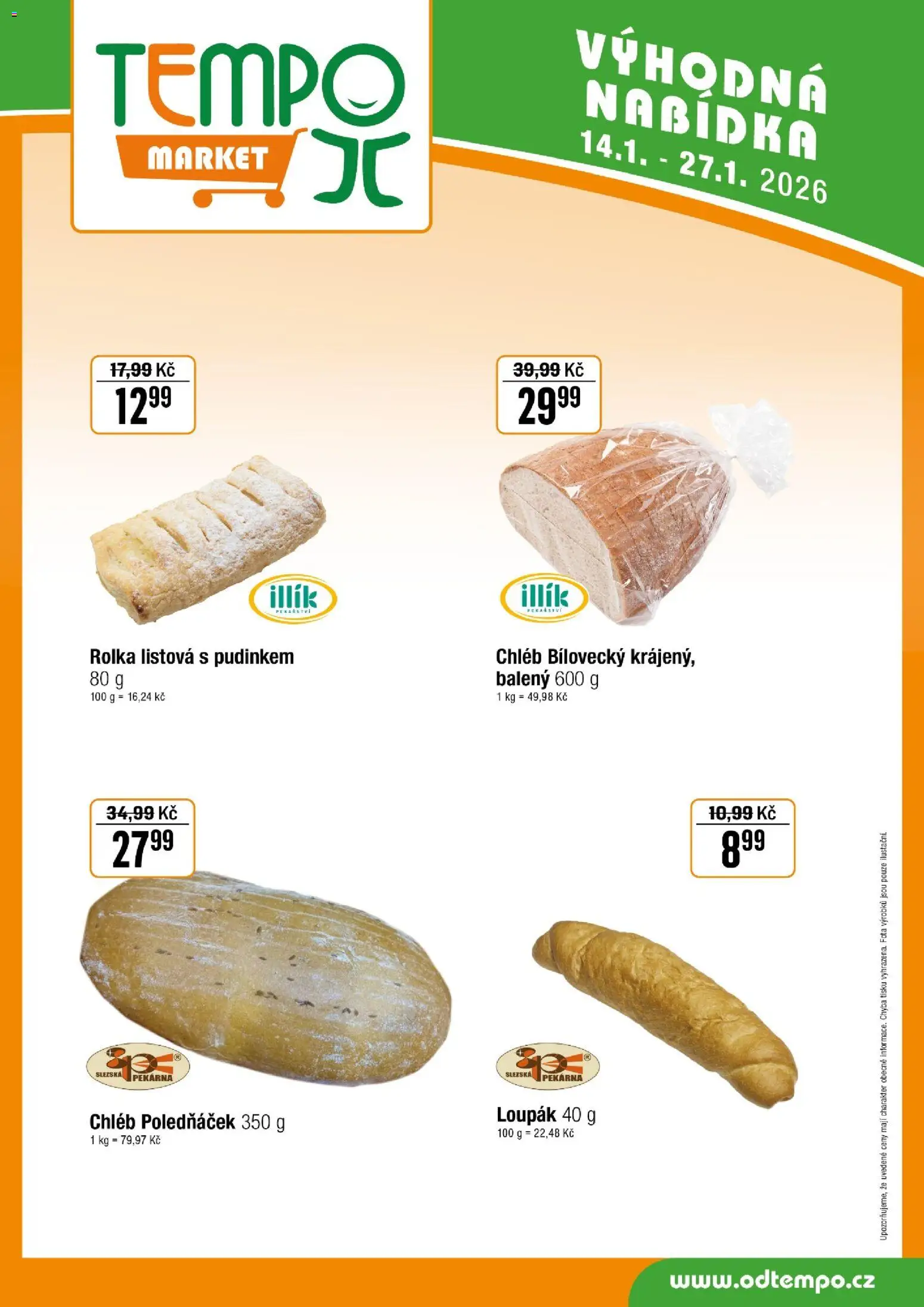 Tempo leták od 14.01.2026 | Strana: 13 | Produkty: Chléb, Pekárna