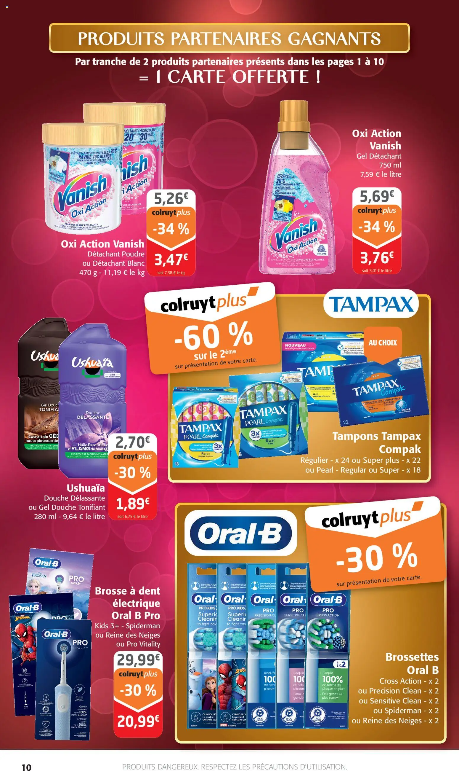 {H1} | Page: 10 | Produits: Clé, Tampons, Détachant, Douche