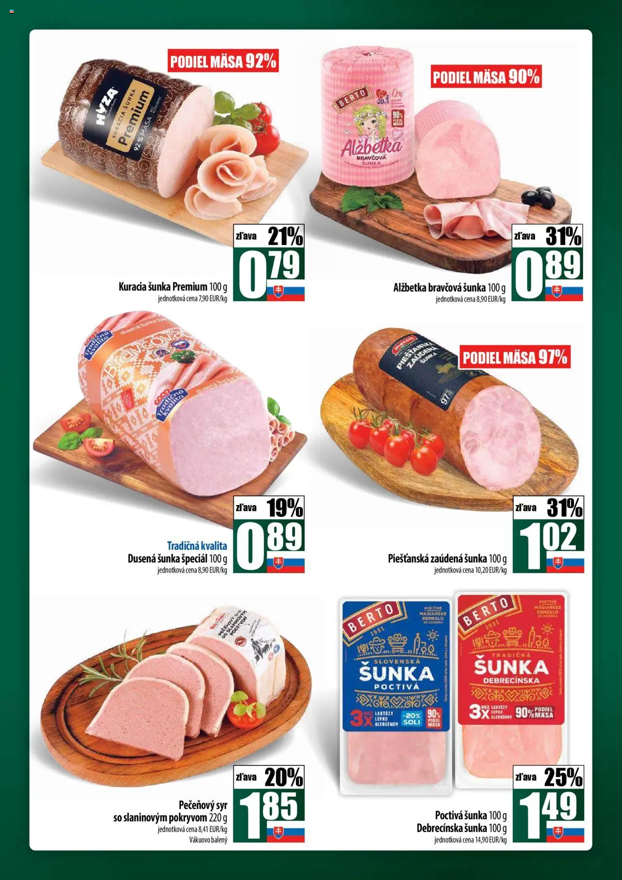 COOP Jednota široká ponuka │ platný od 31.07.2025 | Strana: 13 | Produkty: Syr, Šunka