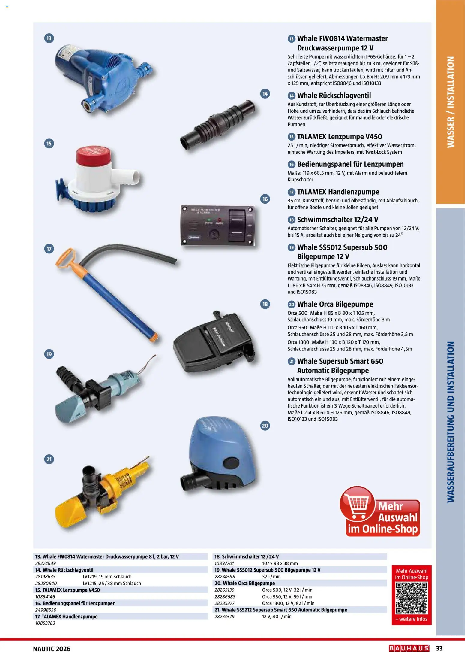 Bauhaus Nautic gültig ab 01.01.2026 | Seite: 33 | Produkte: Wasser
