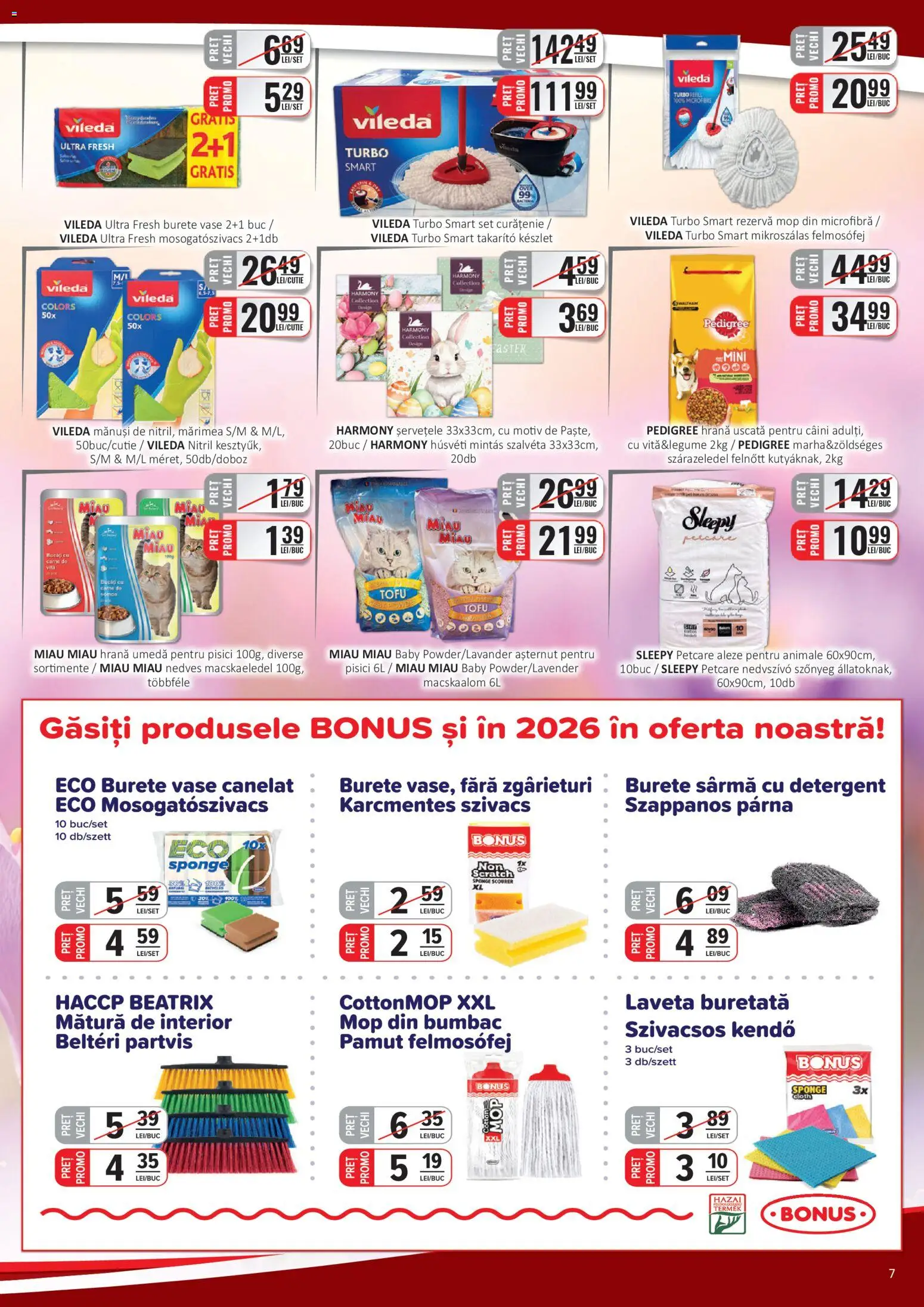 Noul catalog CBA – valabil de la 16.03.2026 | Pagină: 7 | Produse: Mănuși, Mop, Burete, Detergent