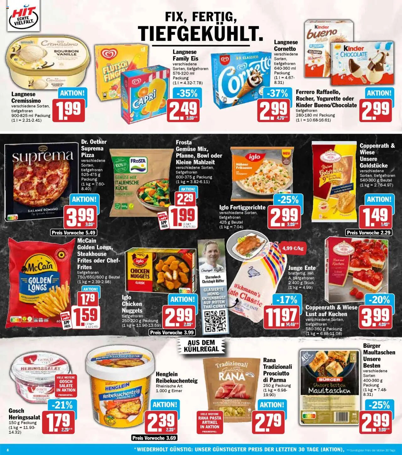 HIT - Rhineland-Palatinate – gültig ab 13.10.2025 | Seite: 8 | Produkte: Yogurette, Burger, Kinder bueno, Pizza