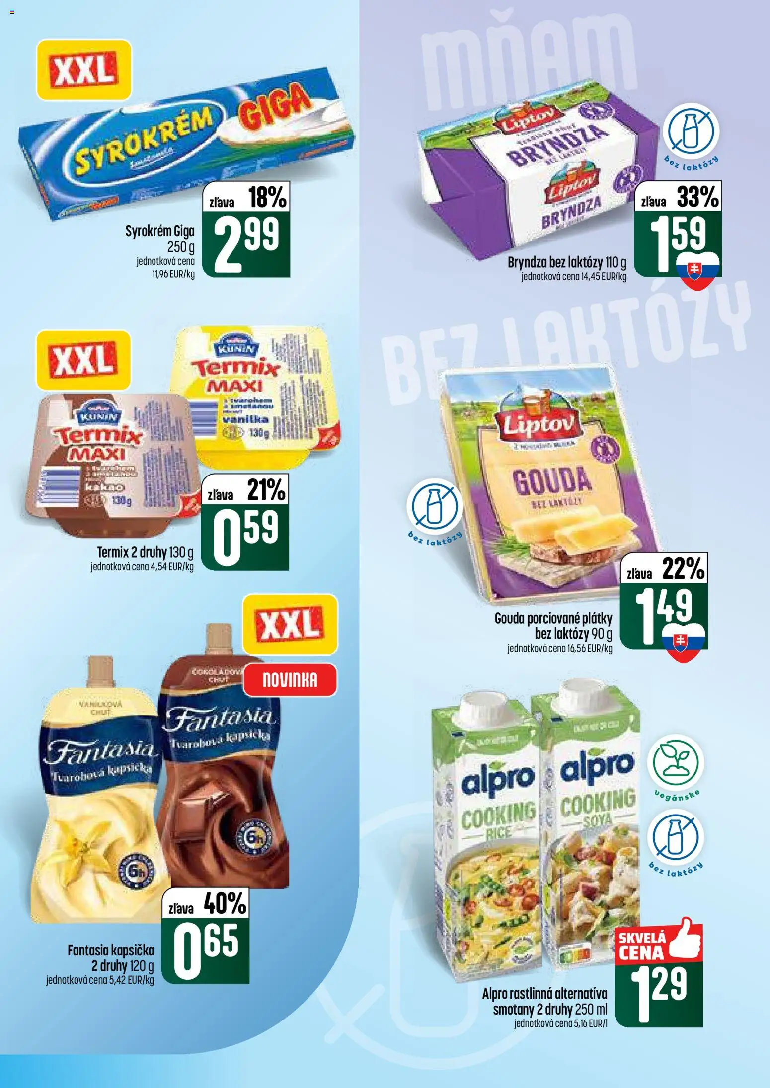 Nové COOP Jednota akcie – leták je platný od 19.02.2026 | Strana: 26 | Produkty: Gouda, Bryndza, Alpro, Kakao