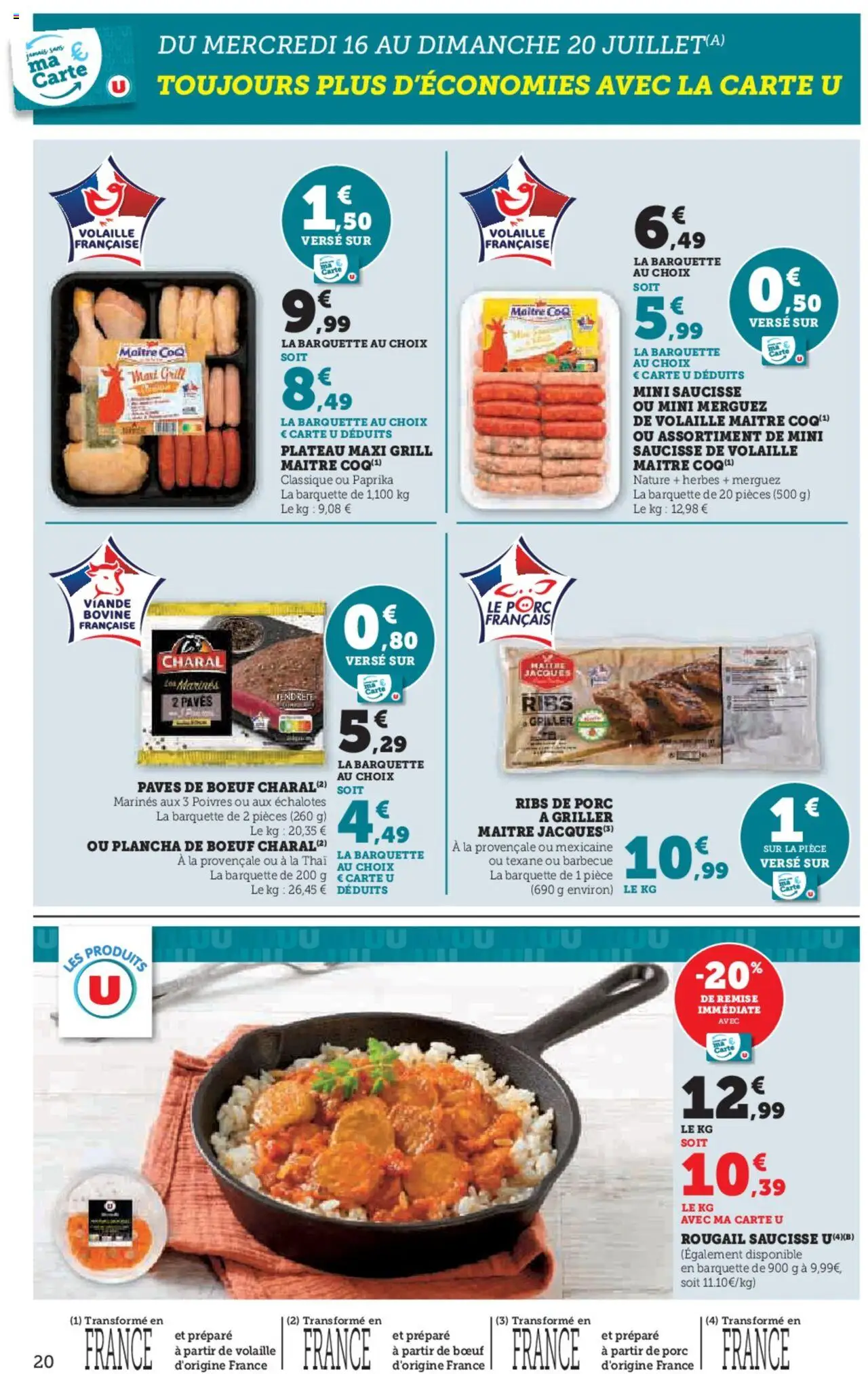  | Page: 20 | Produits: Plancha, Plateau, Grill, Volaille