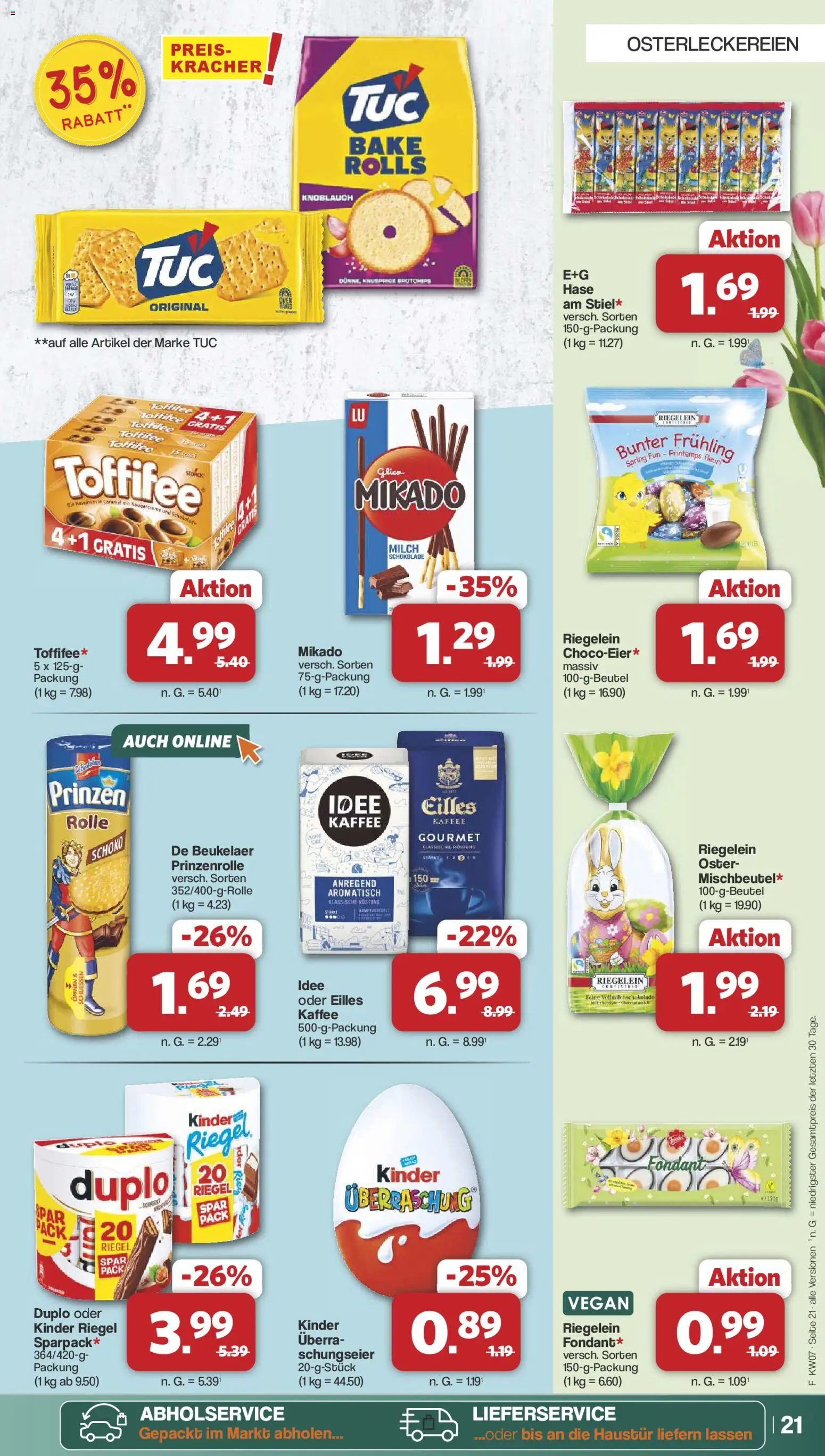 Famila Nordwest Prospekt 	 – gültig ab 08.02.2026 | Seite: 21 | Produkte: Milch, Schokolade, Kinder riegel, Toffifee
