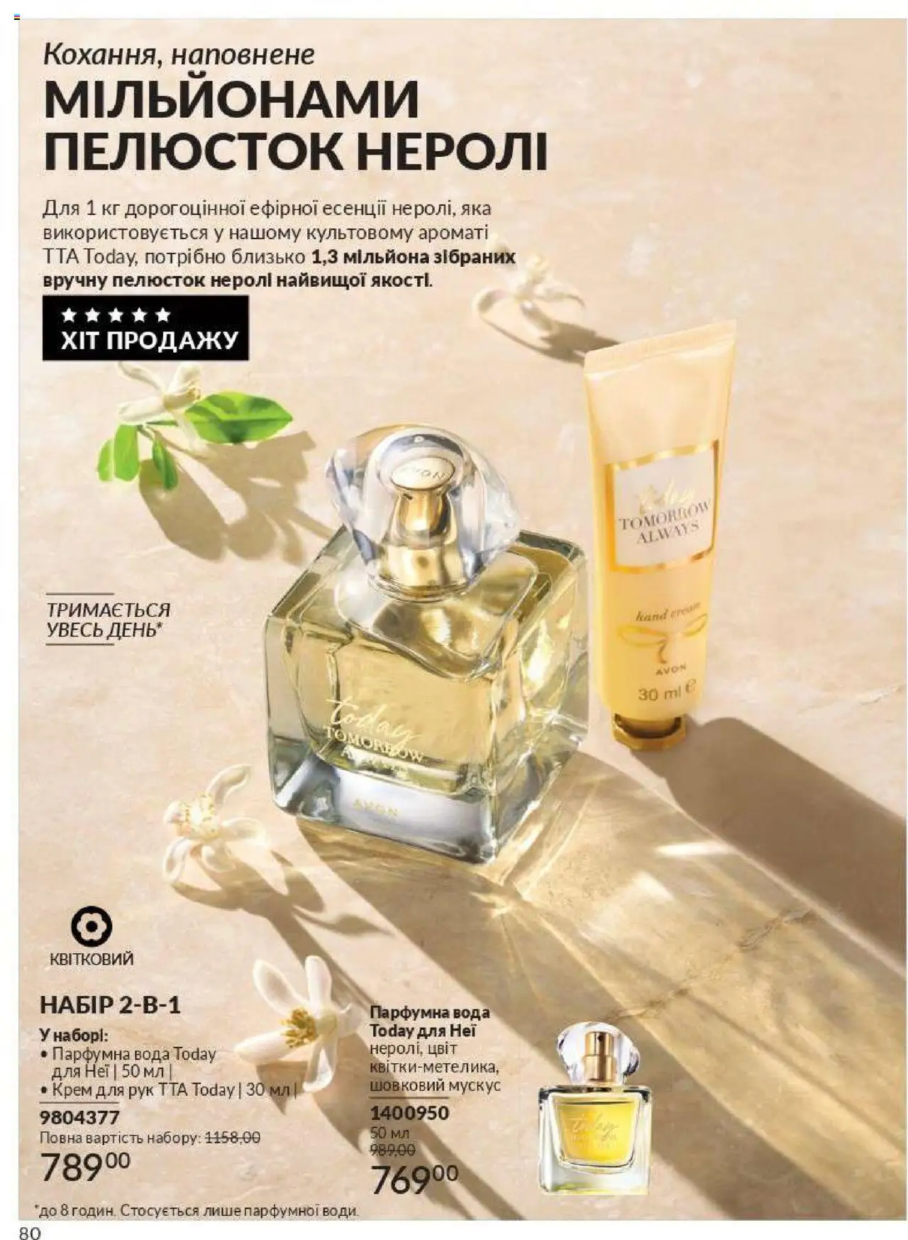AVON Kаталог - дійснийкції з 01.07.2025 | Сторінка: 80 | Товари: Вода, Крем, Крем для рук