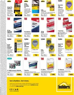 Builders specials catalogue – valid from 03.03.2026 | Page: 16 | Products: Tile grout, Adhesive, Stock, Water