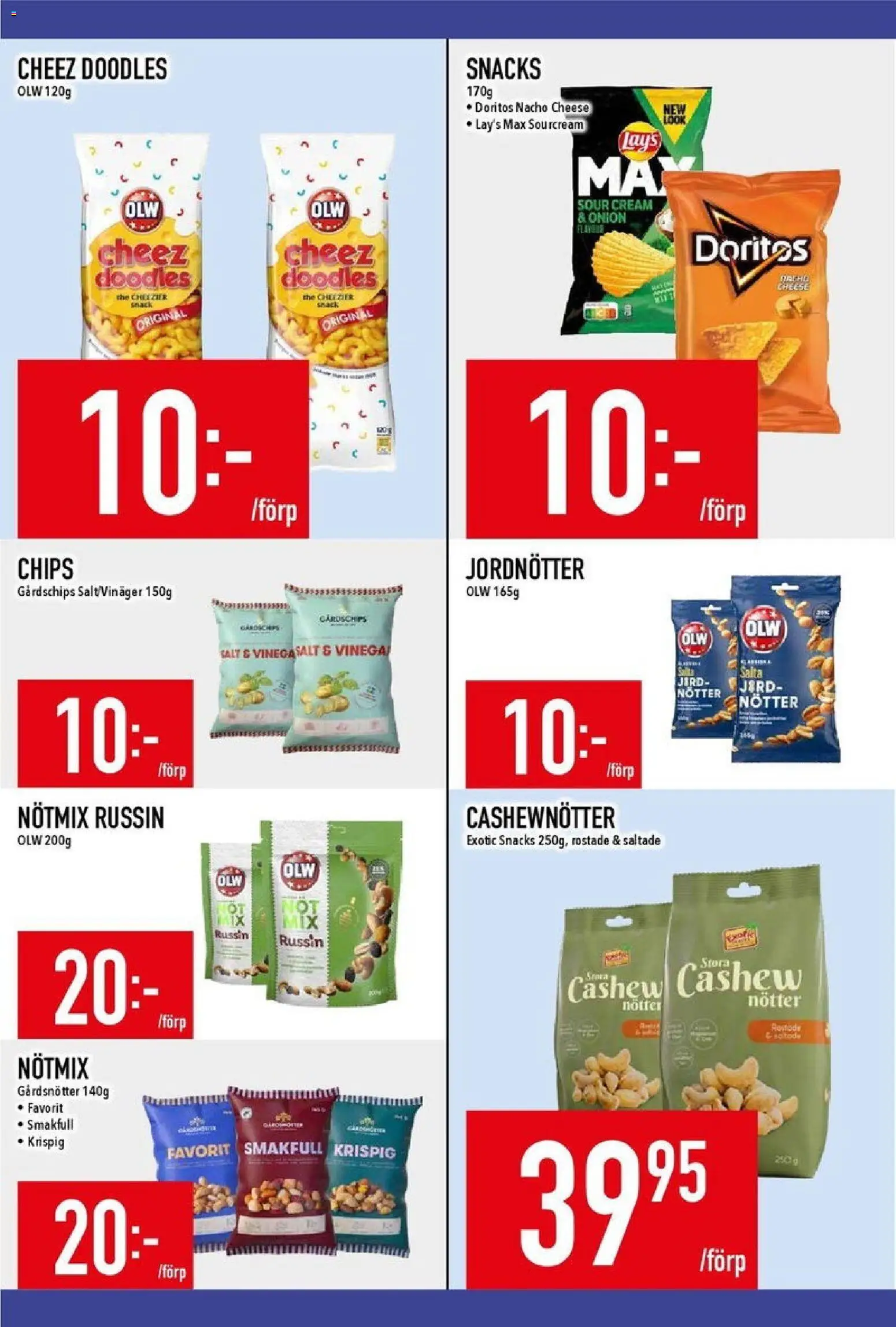 Matdax reklamblad aktuell från 15.12.2025 | Sida: 17 | Produkter: Salt, Cashewnötter, Chips, Nötter