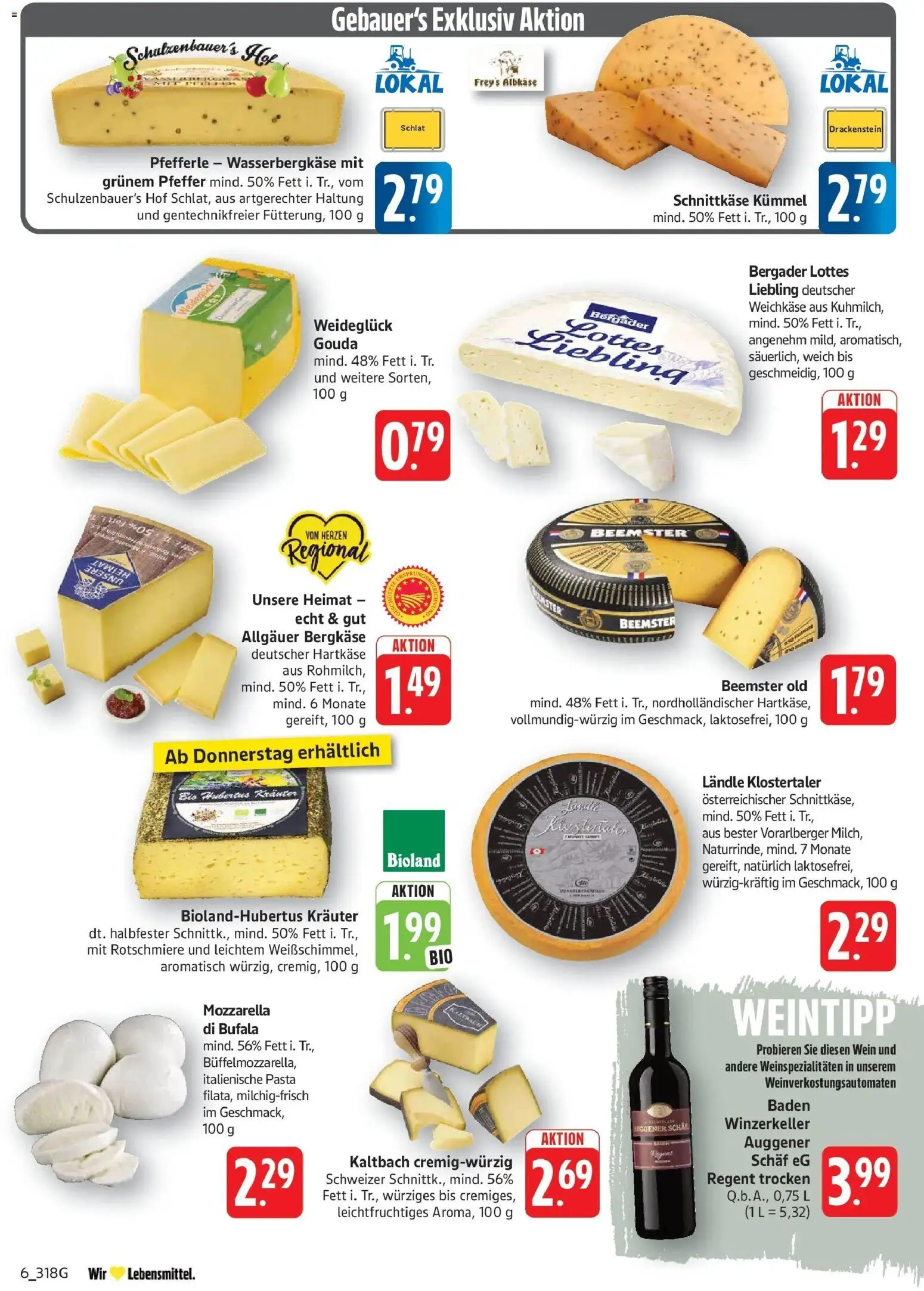 Edeka prospekt Geislingen	 – gültig ab 20.04.2026 | Seite: 6 | Produkte: Mozzarella, Pfeffer, Pasta, Wein