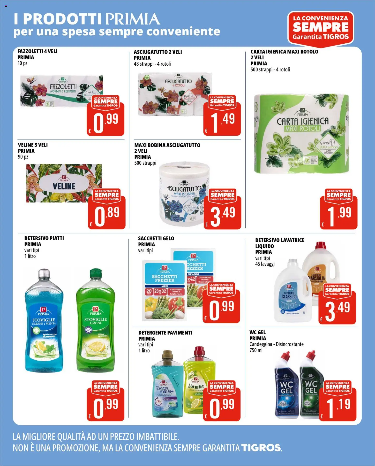 Volantino Tigros del 14.01.2026 | Pagina: 24 | Prodotti: Fazzoletti, Bicarbonato, Lavatrice, WC