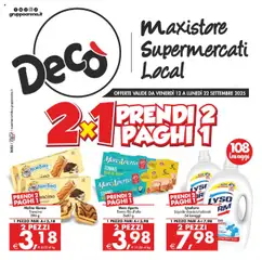 Anteprima del volantino Decò Maxistore, Supermercati, Local - Sicilia catalogo valido a partire dal 12.09.2025