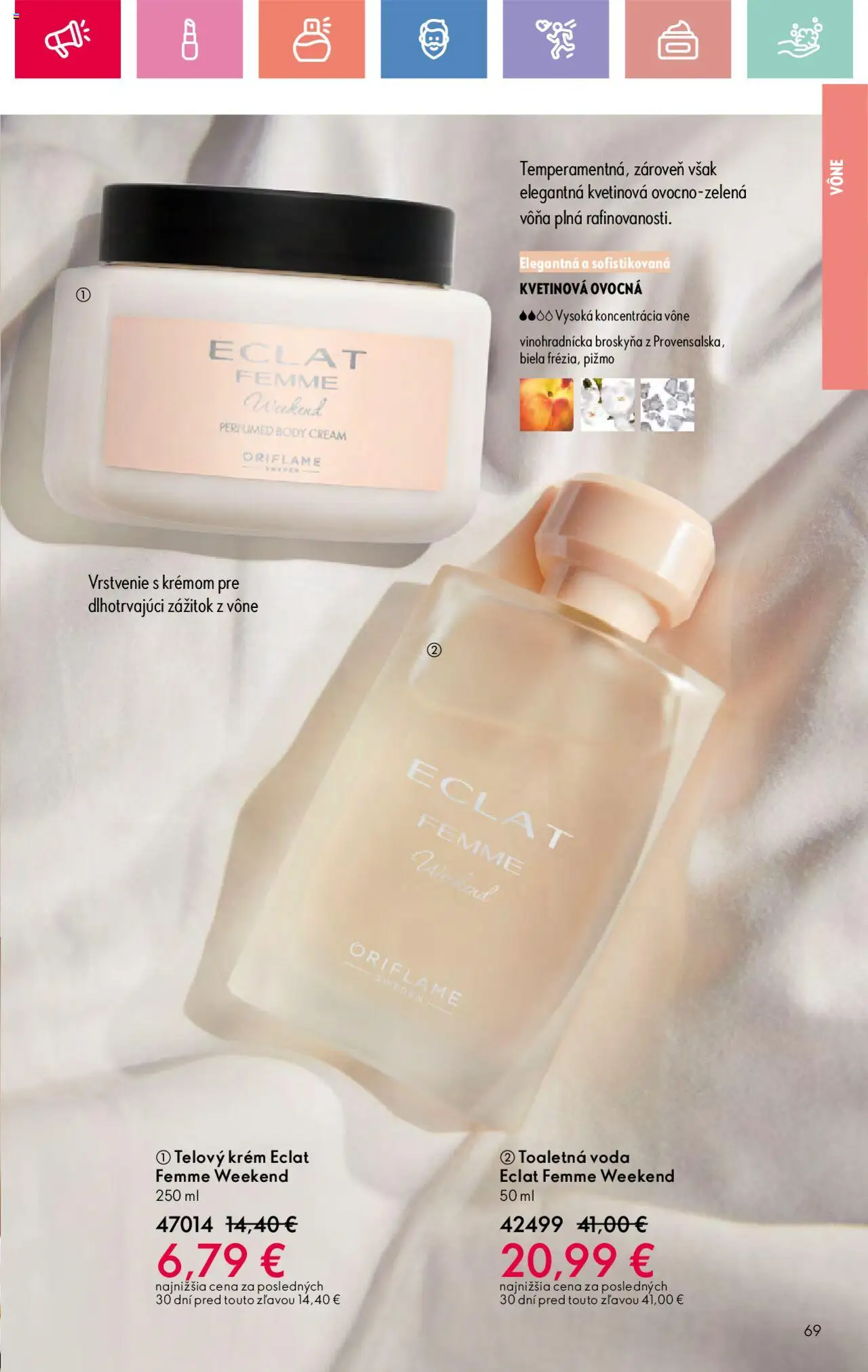 Katalóg Oriflame 10 2025 │ platný od 06.07.2025 | Strana: 69 | Produkty: Toaletná voda, Telový krém, Krém, Voda