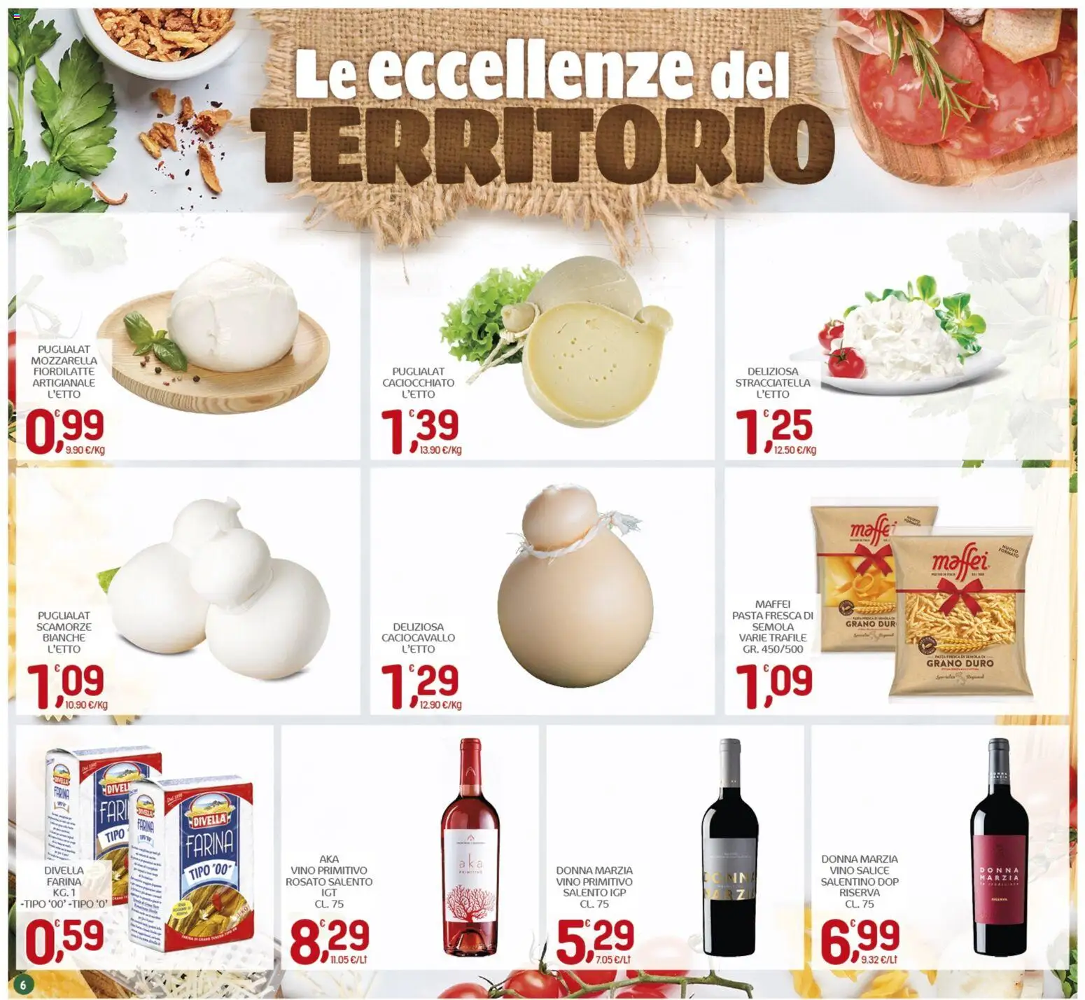 Volantino CRAI del 22.01.2026 | Pagina: 6 | Prodotti: Mozzarella, Farina, Pasta, Stracciatella