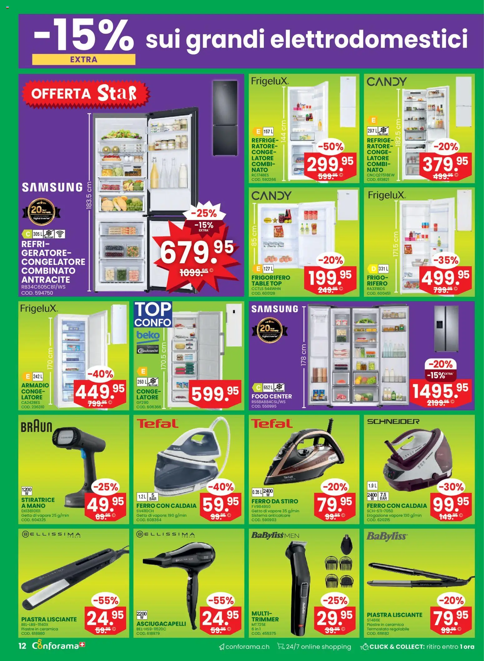 Conforama aktionen IT – gültig ab 08.04.2026 | Seite: 12 | Produkte: Top, Samsung