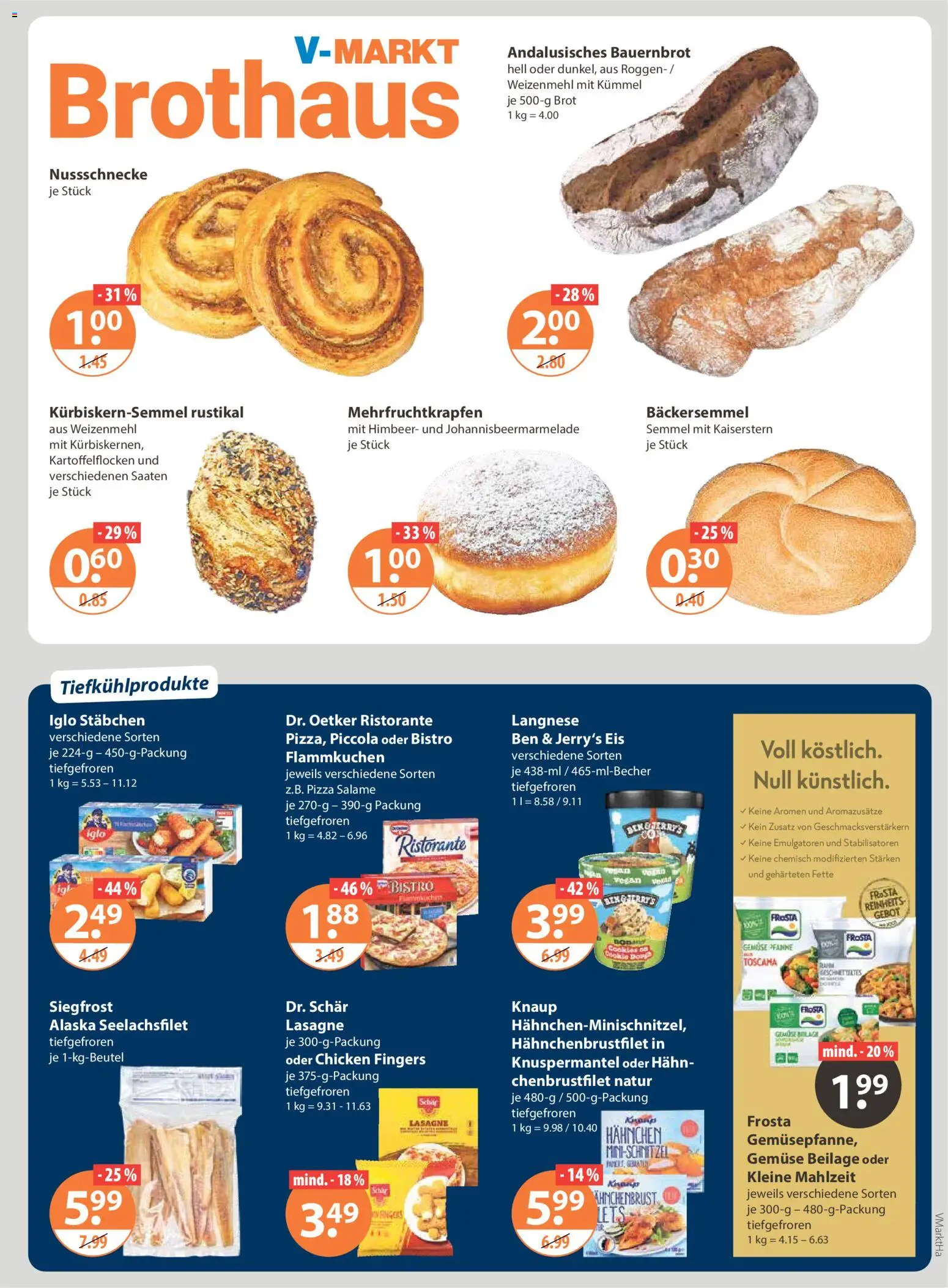 V-Markt - Hallertau / Oberpfalz – gültig ab 08.01.2026 | Seite: 5 | Produkte: Hahnchen, Iglo, Weizenmehl, Eis