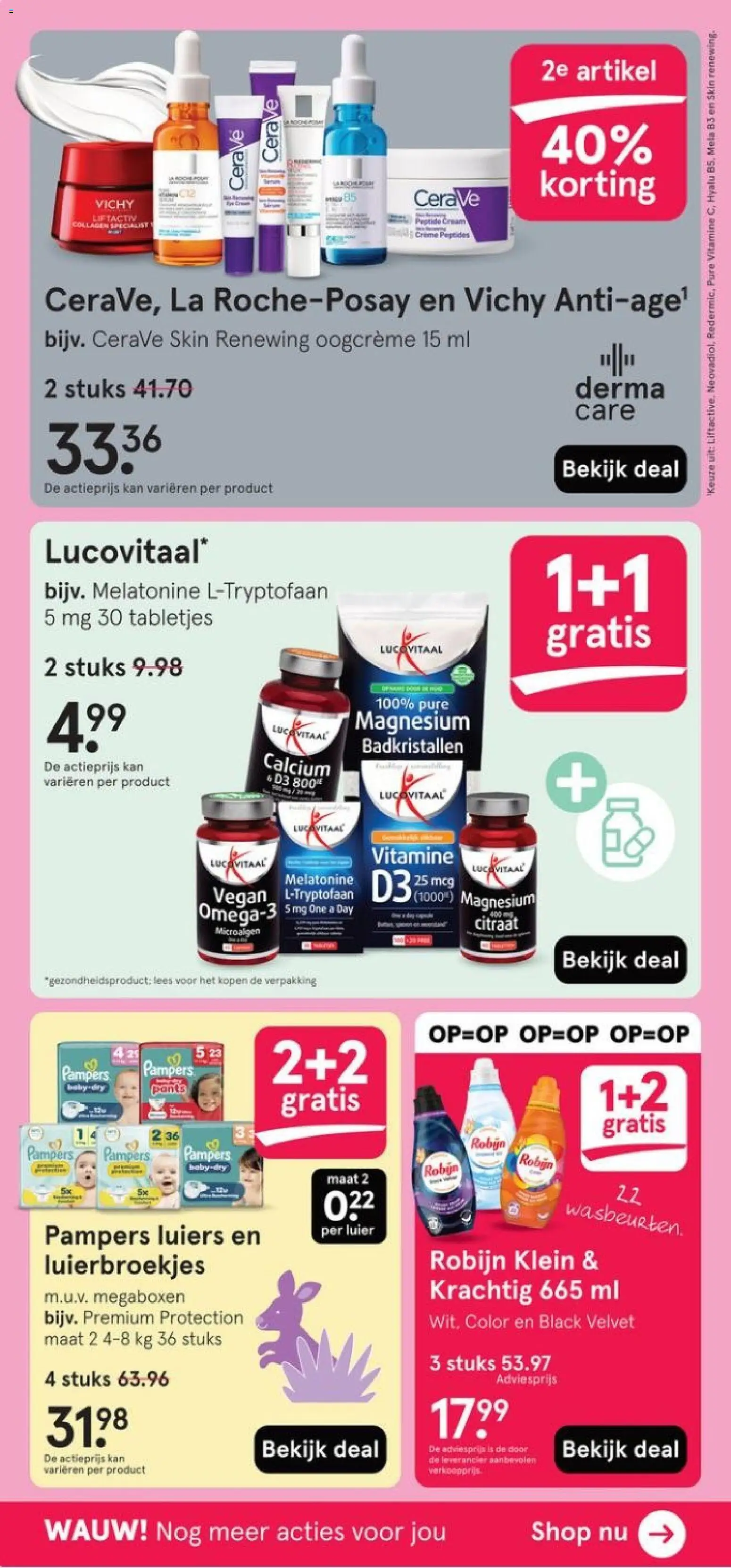 {H1} | Pagina: 2 | Producten: Robijn, Kan, Pampers, La