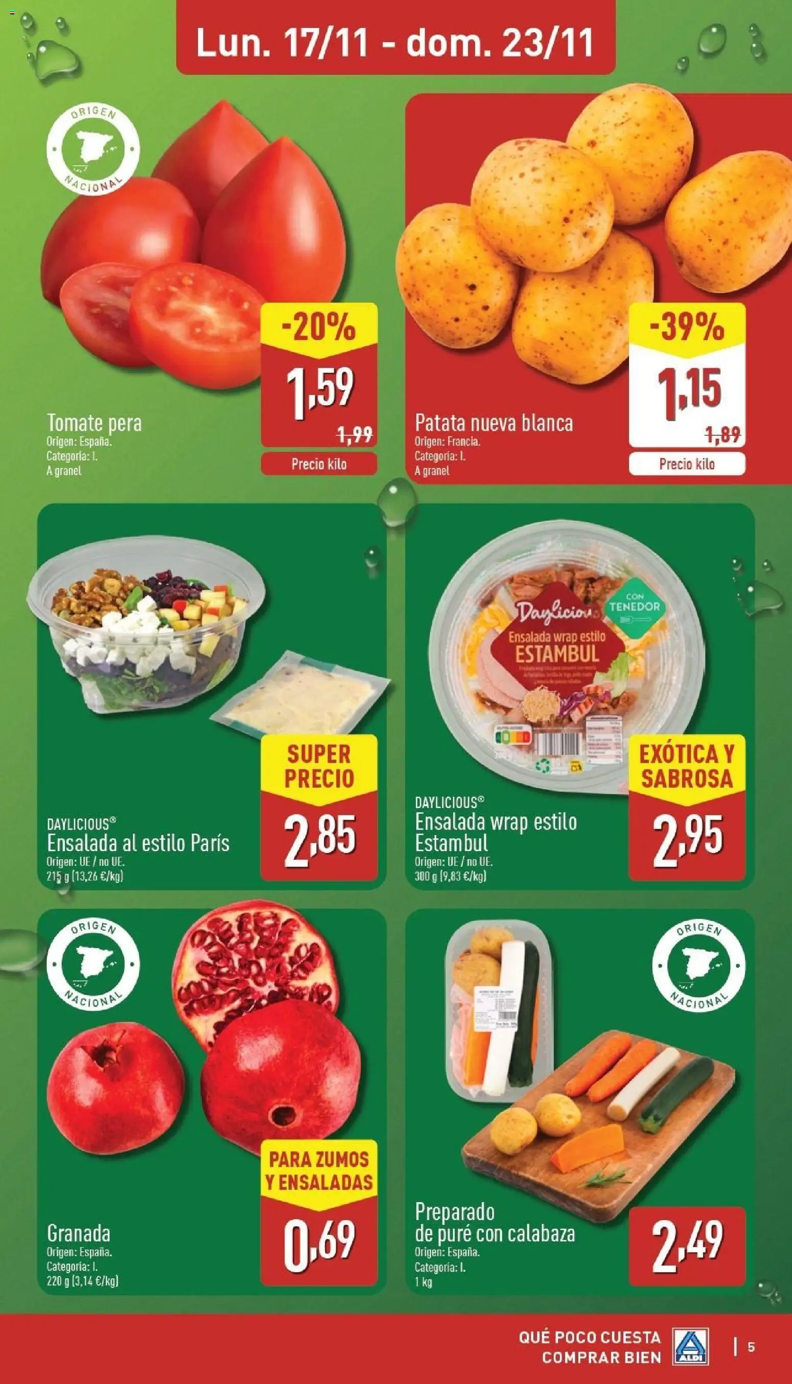Aldi folleto Península │ válido desde el 17.11.2025 | Página: 5 | Productos: Πράσινο τσάι, Ensalada