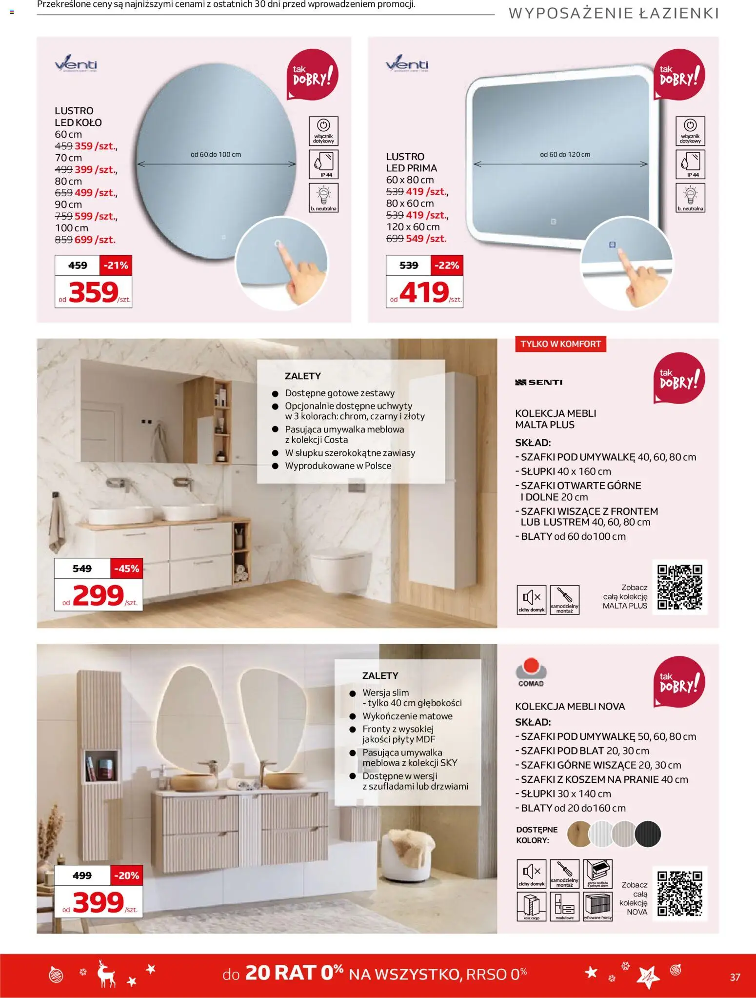 Komfort Gazetka od 03.12.2025 | Strona: 37 | Produkty: Plyty, Umywalka, Lustro