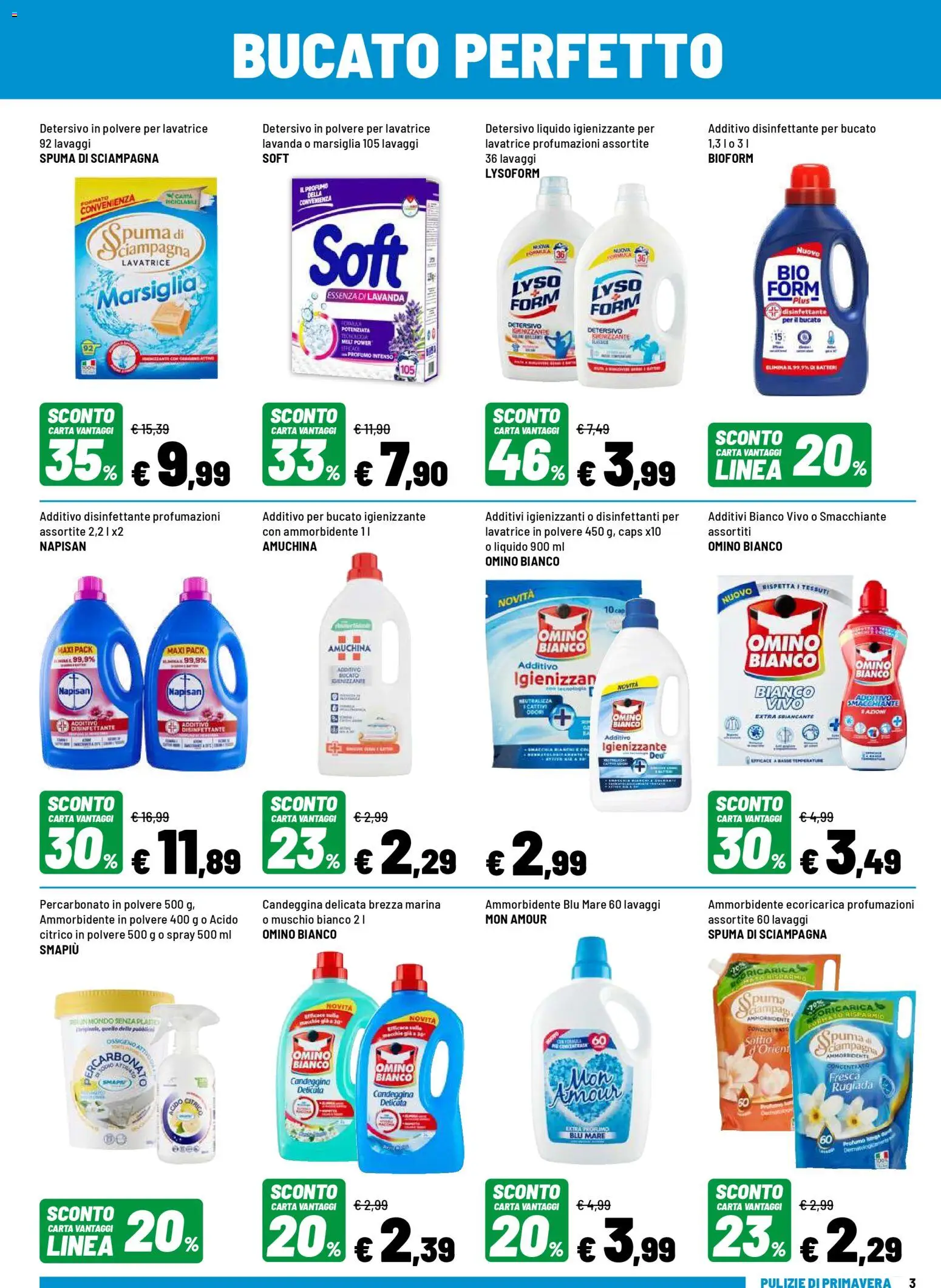 Volantino Iper del 07.04.2026 | Pagina: 3 | Prodotti: Candeggina, Lavatrice, Lavanda, Profumo