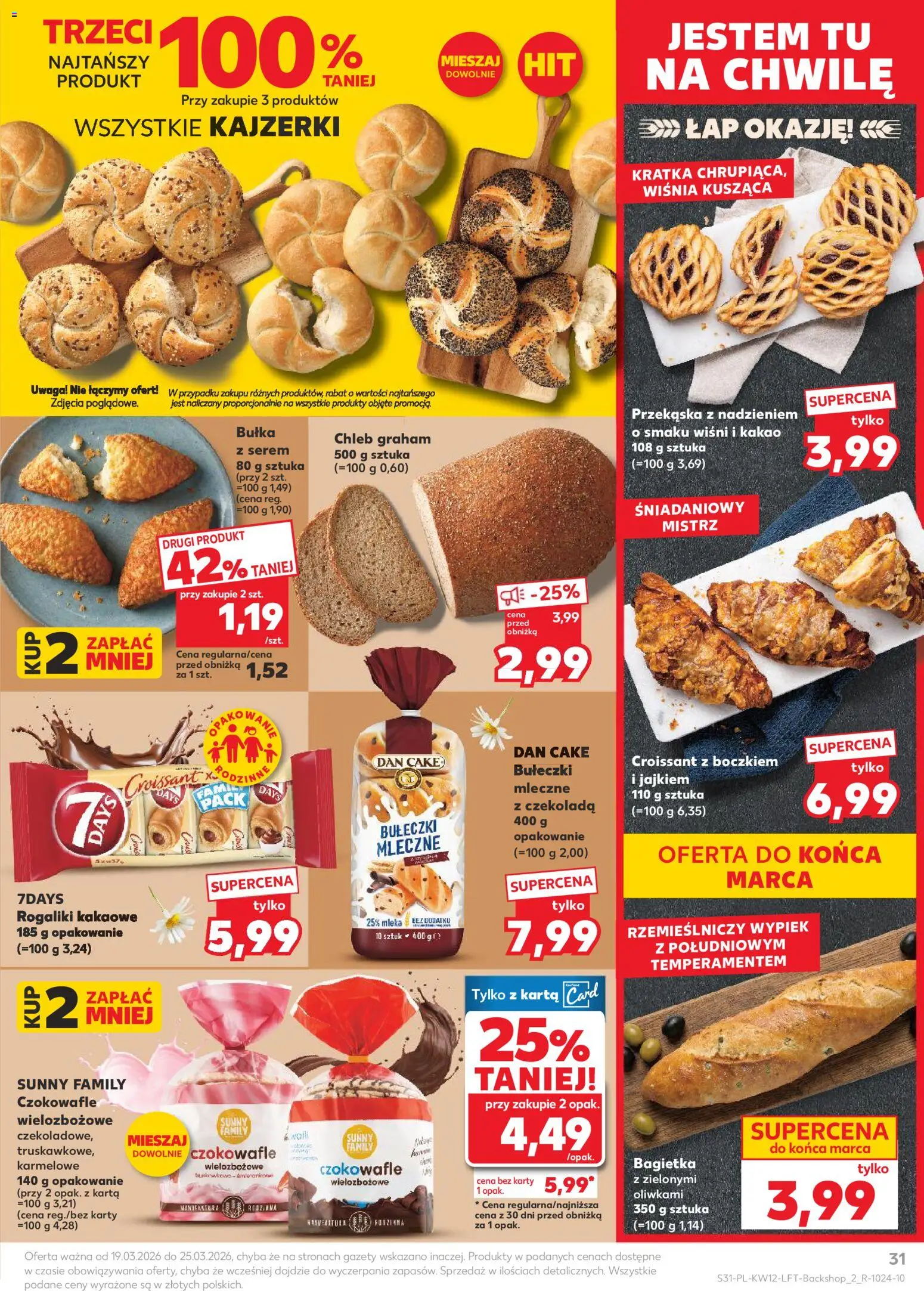Kaufland gazetka od 19.03.2026 | Strona: 31 | Produkty: Mleka, Bułka, Chleb, Czekolada