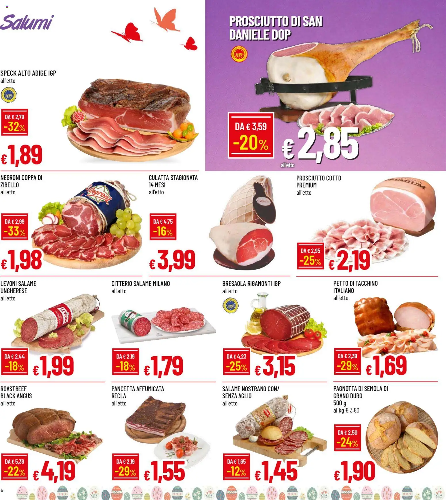 Volantino Famila del 26.03.2026 | Pagina: 6 | Prodotti: Speck, Prosciutto Cotto, Pancetta, Aglio