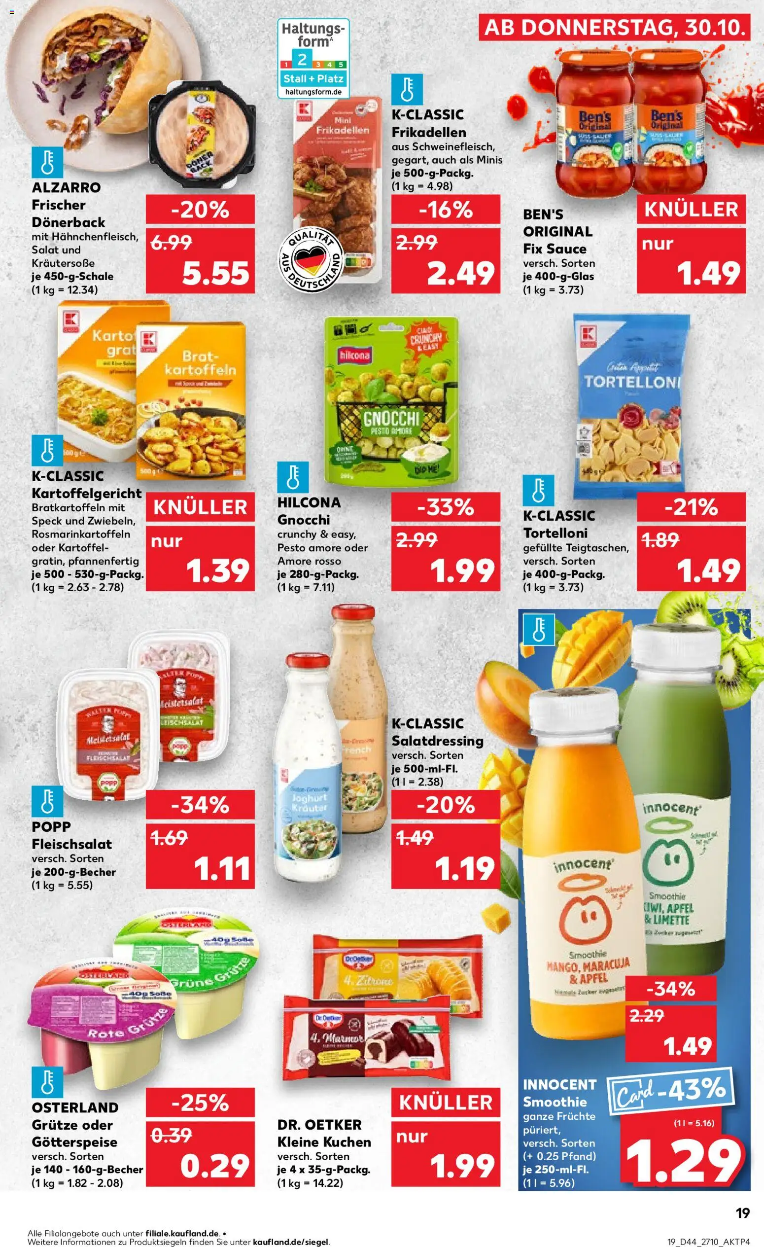 Kaufland prospekt Leipzig	 – gültig ab 30.10.2025 | Seite: 19 | Produkte: Kartoffeln, Limette, Kuchen, Salat