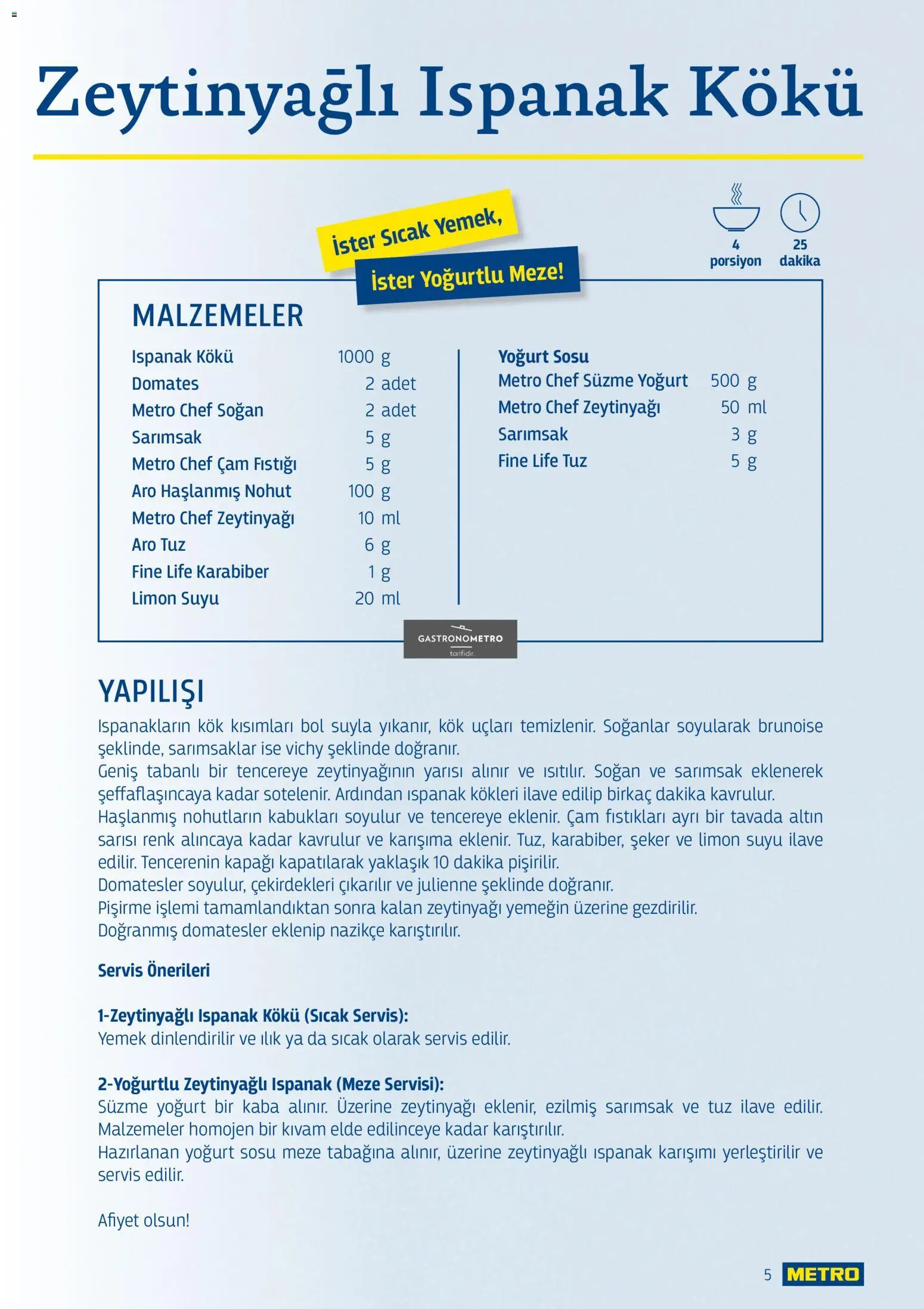 Metro - Lokantalar - 24.12.2025 tarihinden itibaren geçerlidir | Sayfa: 5 | Ürünler: Şeker, Karabiber, Soğan, Sarımsak
