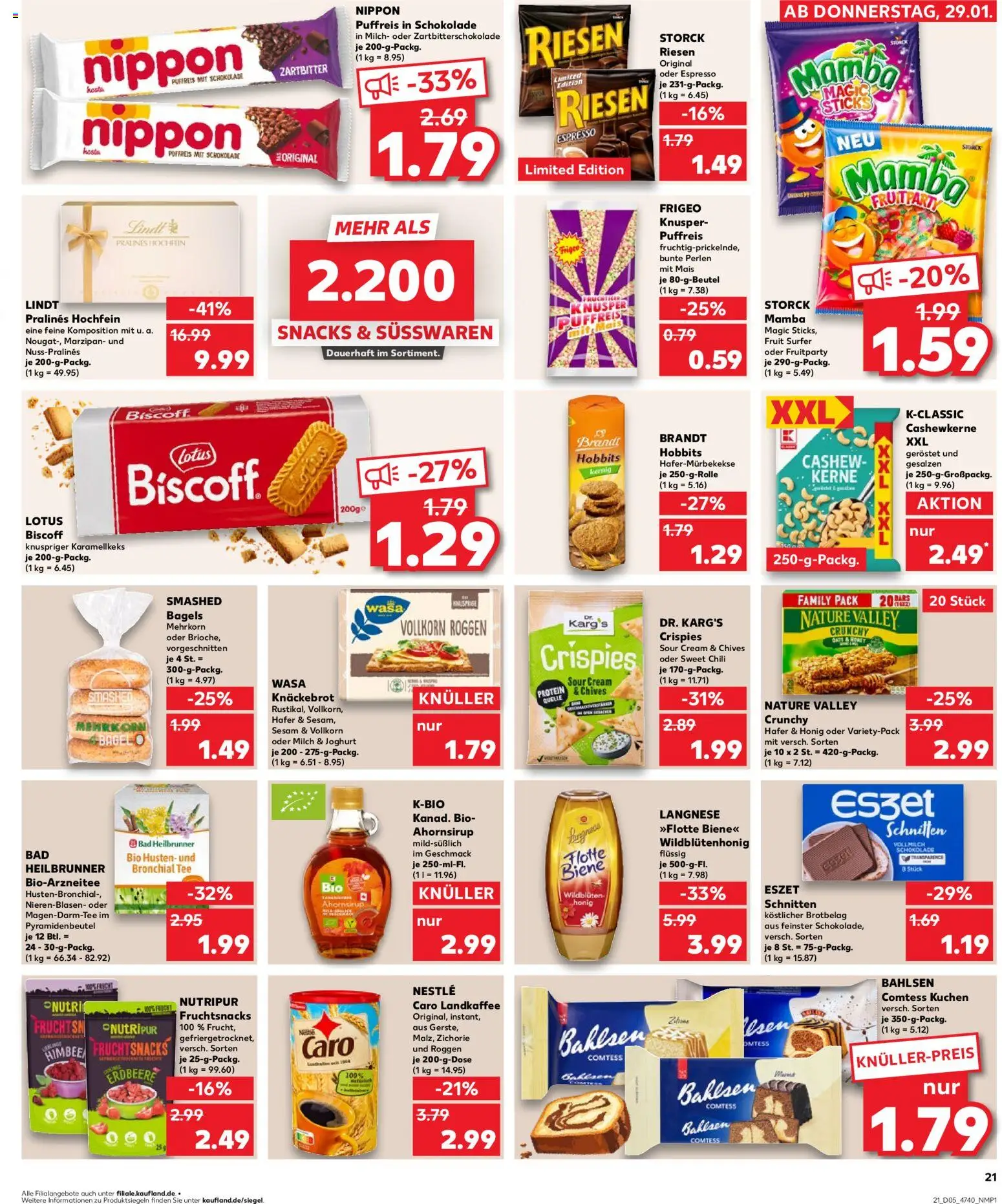 Kaufland prospekt Hannover	 – gültig ab 01.02.2026 | Seite: 21 | Produkte: Schokolade, Chili, Tee, Lindt