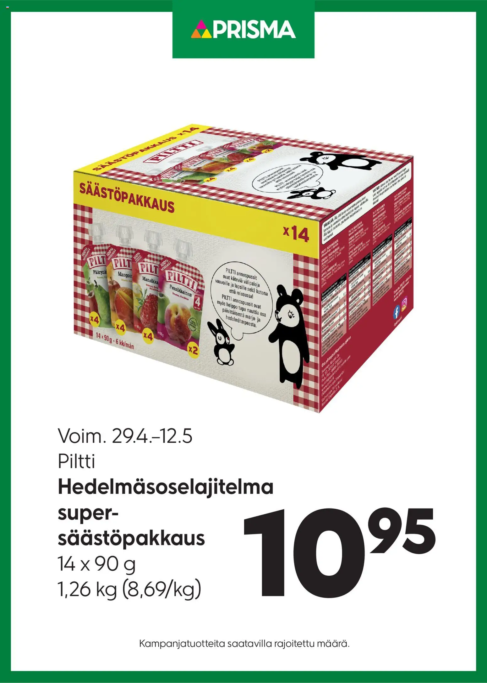 Prisma tarjoukset Piltti – voimassa 29.04.2026 alkaen | Sivu: 1