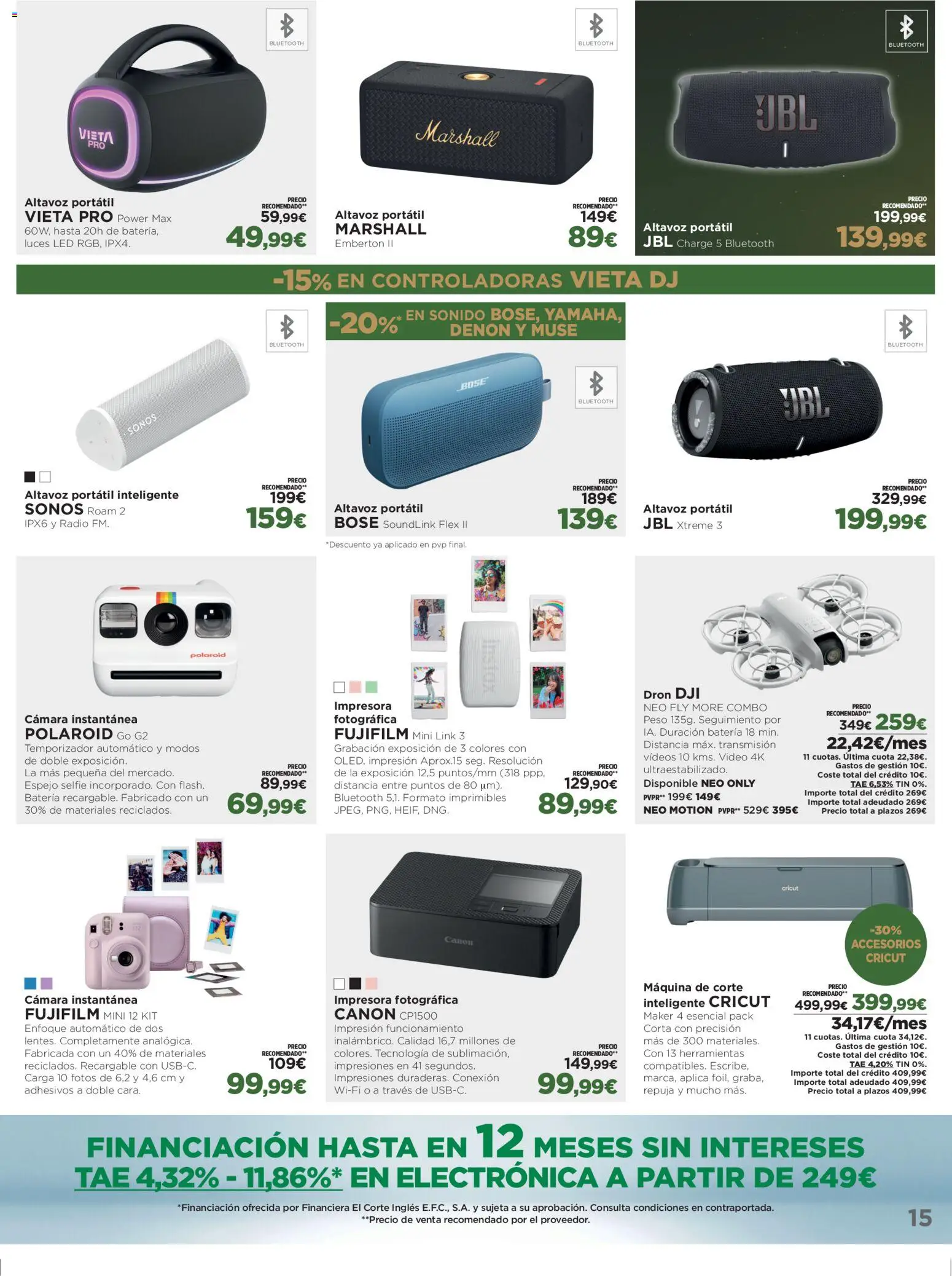 El Corte Inglés ofertas │ válido desde el 29.12.2025 | Página: 15 | Productos: Impresora, Video, Cámara, Espejo