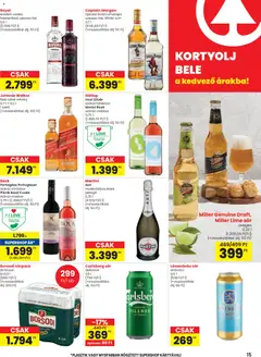 Spar Black Friday - amely érvényes a következő dátumtól: 06.11.2025 | Oldal: 15 | Termékek: Sör, Fehérbor, Vörösbor, Vodka