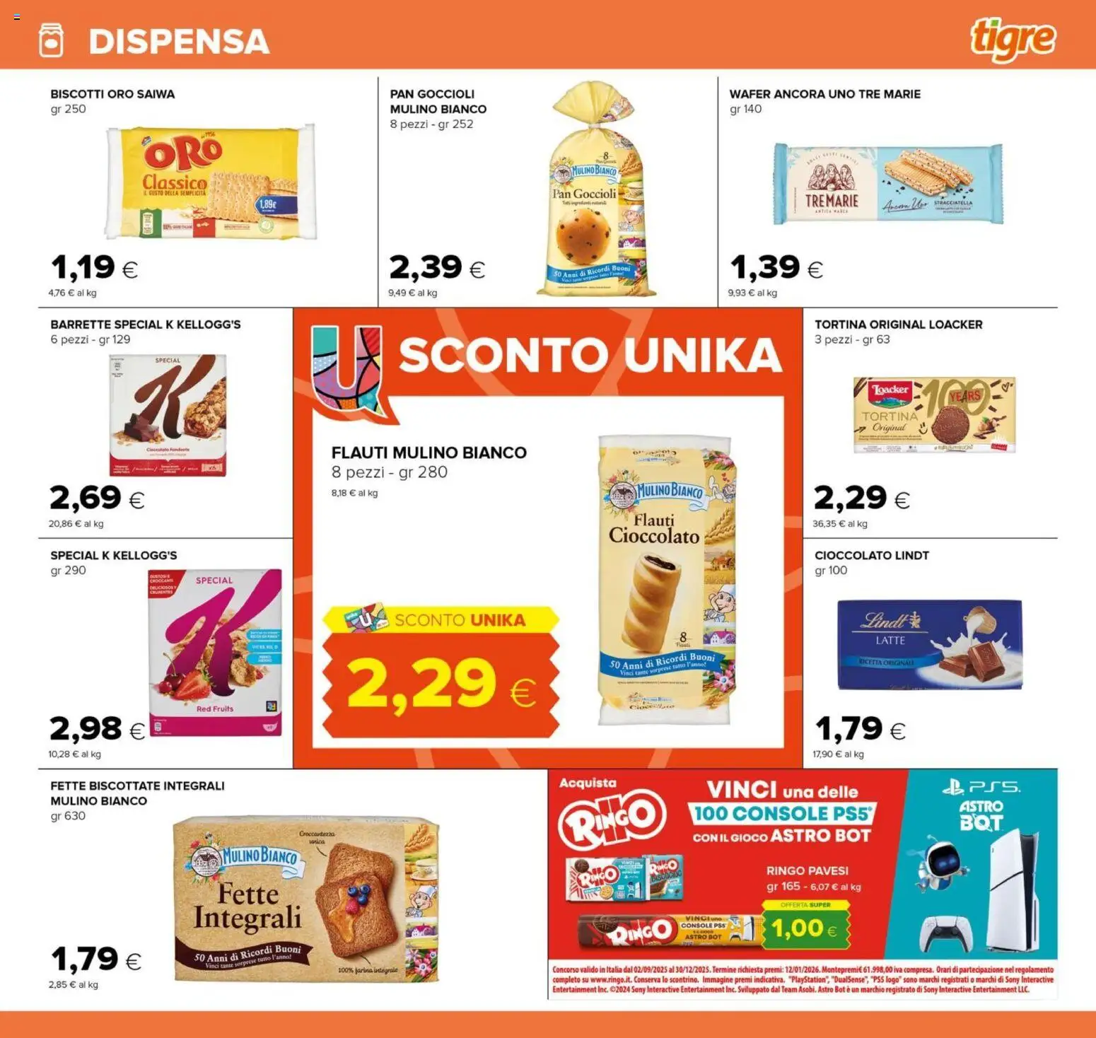Volantino Tigre del 23.10.2025 | Pagina: 17 | Prodotti: Biscotti, Farina, Gioco, Fette biscottate
