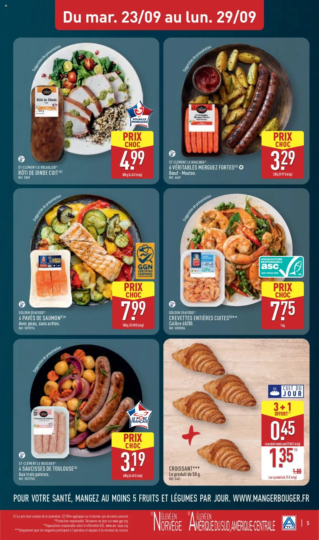  | Page: 7 | Produits: Crevettes, Merguez, Rôti de dinde, Porc