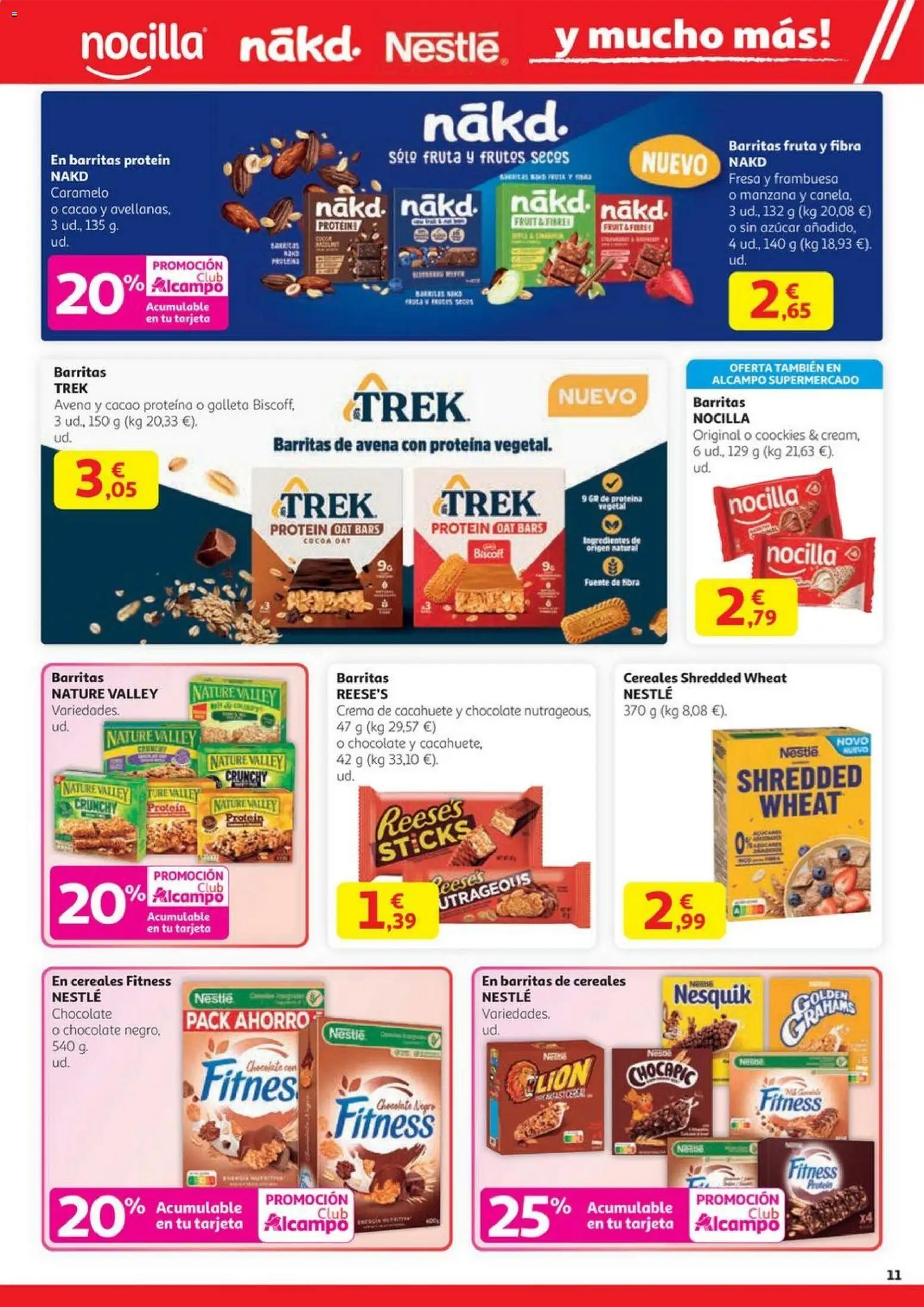 Alcampo - HG Madrid Unificado  │ válido desde el 23.10.2025 | Página: 11 | Productos: Cereales, Frutos secos, Crema, Φρυγανιές σικάλεως