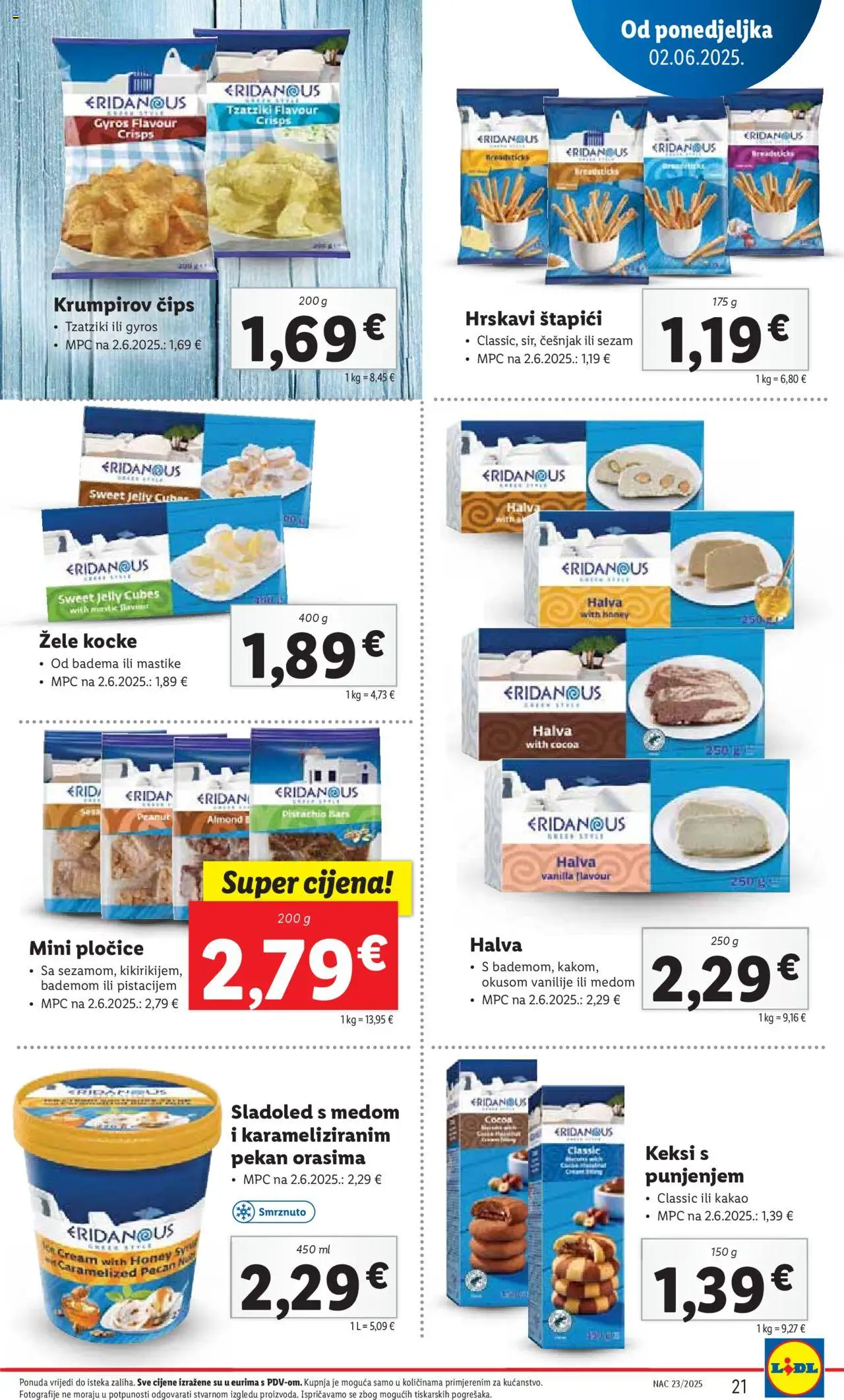 Lidl katalog | vrijedi od 02.06.2025 | Stranica: 21 | Proizvodi: Pločice, Čips, Češnjak, Štapići
