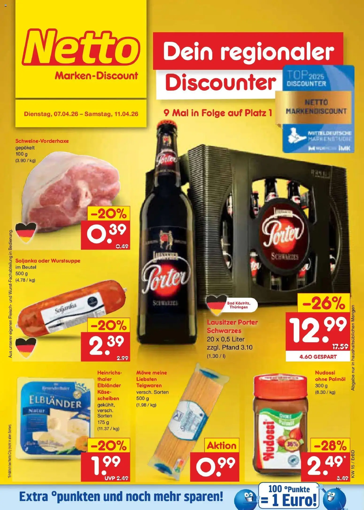 Netto Marken-Discount Prospekt Jena-Lobeda	 – gültig ab 05.04.2026 | Seite: 26 | Produkte: Top, Käse, Bad, Fleisch
