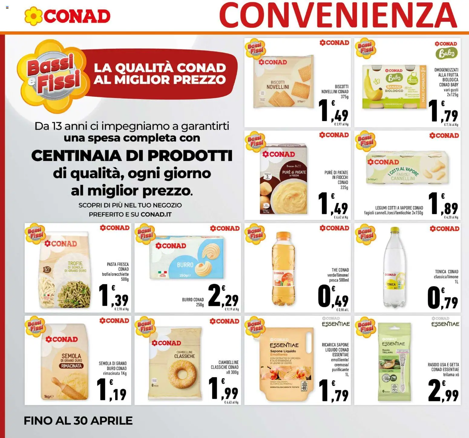 Volantino Conad del 25.02.2026 | Pagina: 20 | Prodotti: Patate, Frutta, Burro, Pesca