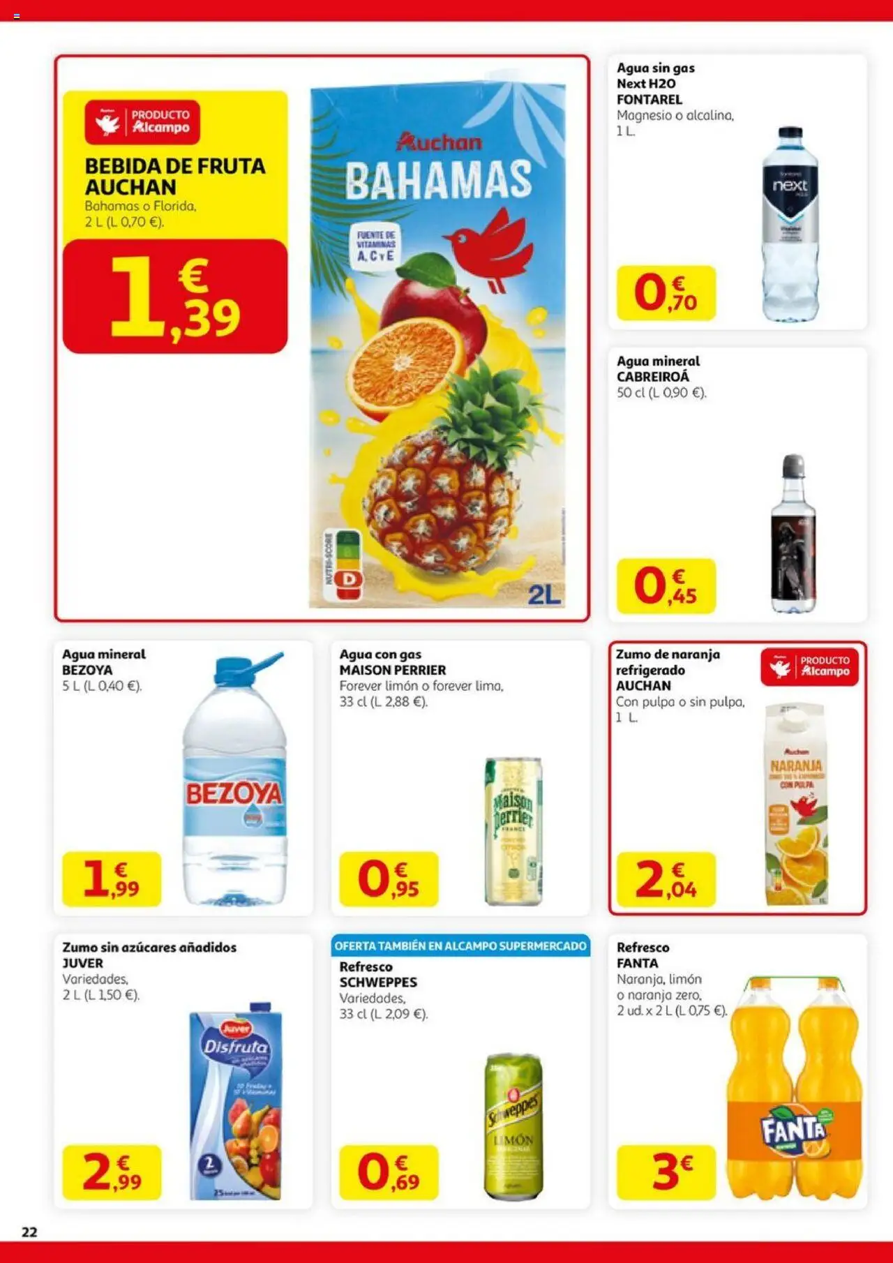 Alcampo - HG Madrid Unificado │ válido desde el 11.09.2025 | Página: 22 | Productos: Agua con gas, Ροζ πιπέρι, Κορνίζα, Agua mineral