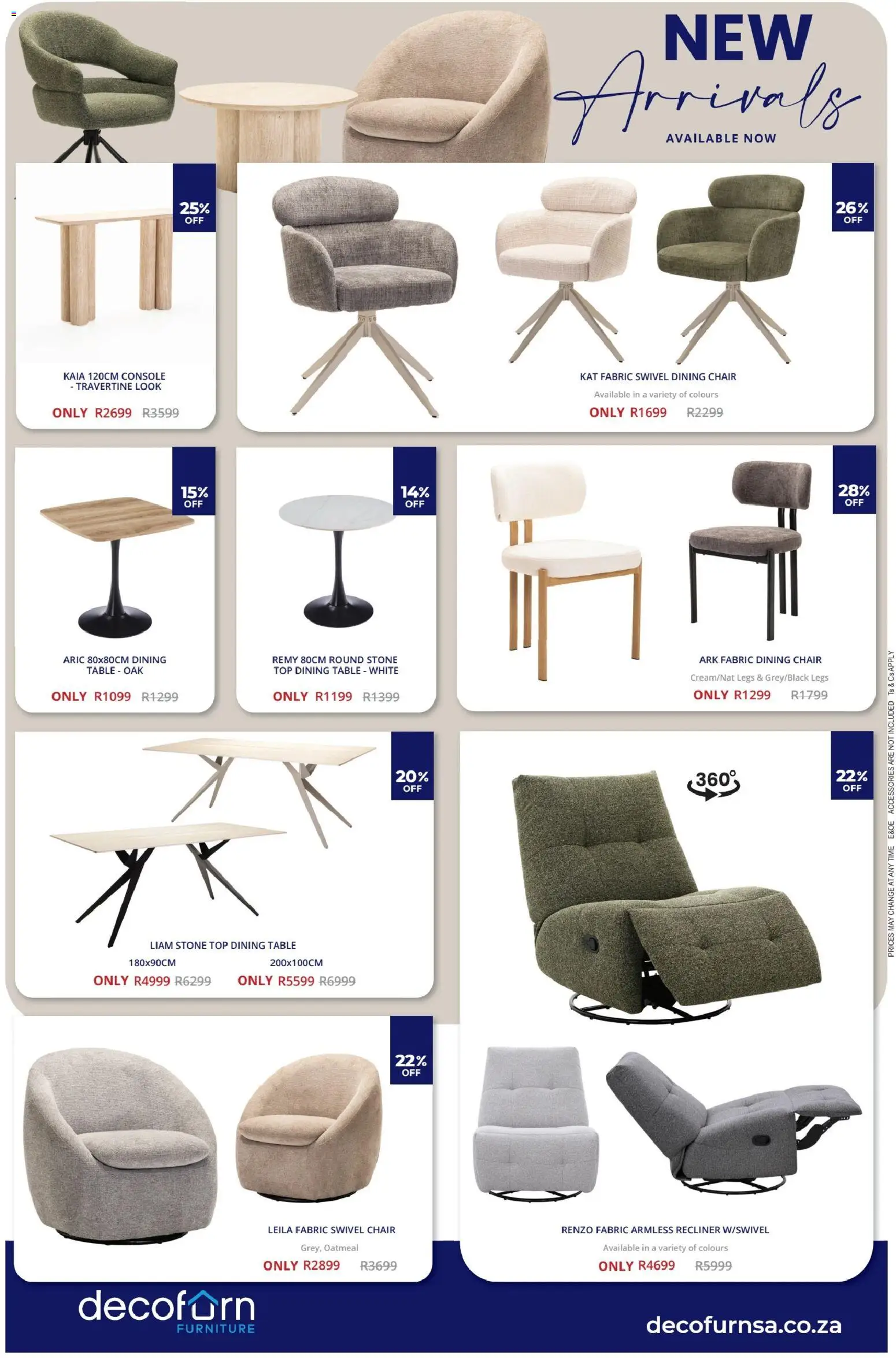 New Decofurn catalogue – valid from 01.03.2026 | Page: 3 | Products: Table, Chair