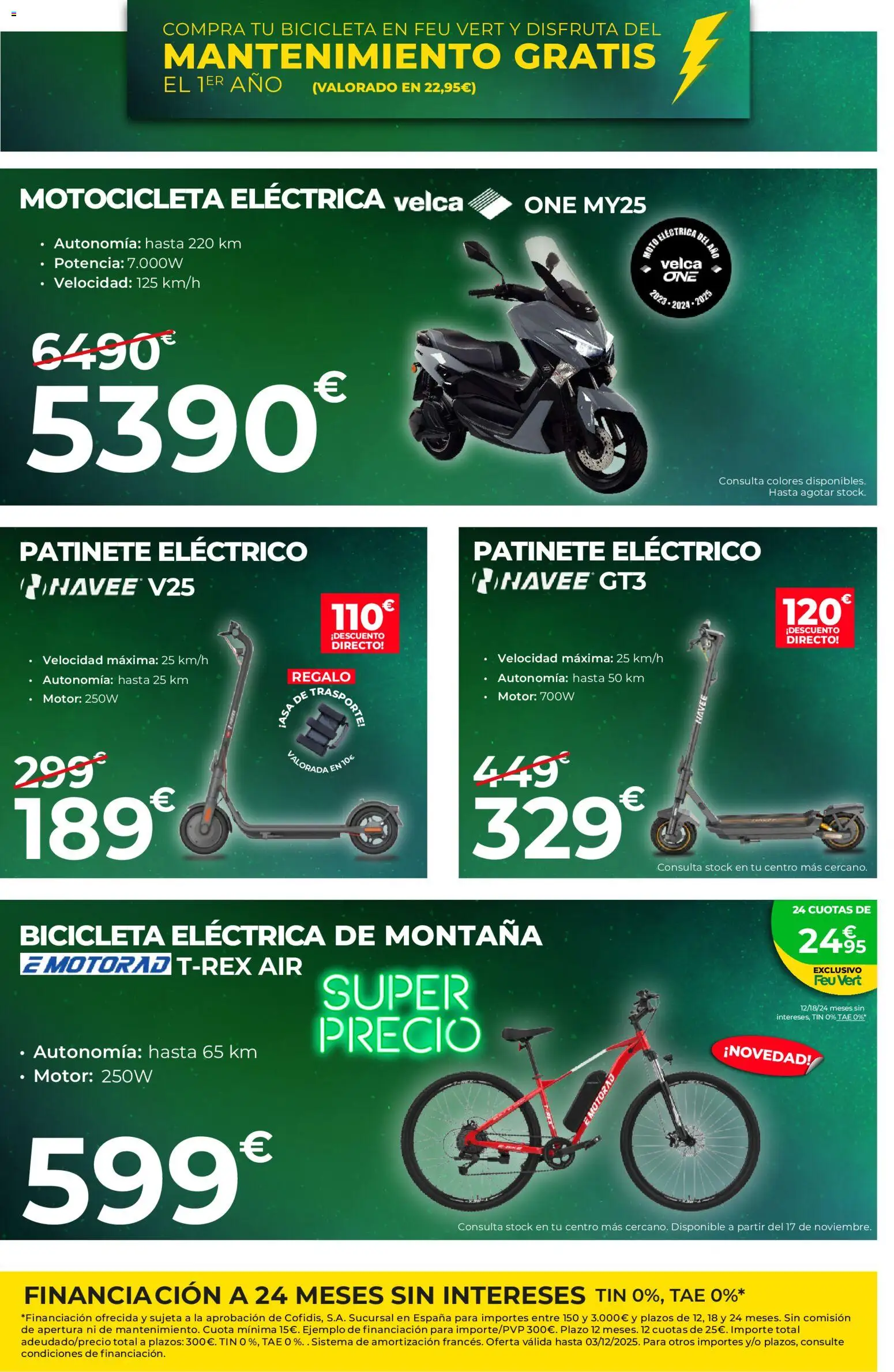 FeuVert Black Friday │ válido desde el 13.11.2025 | Página: 4 | Productos: Bicicleta, Patinete, Bicicleta eléctrica, Ελιές