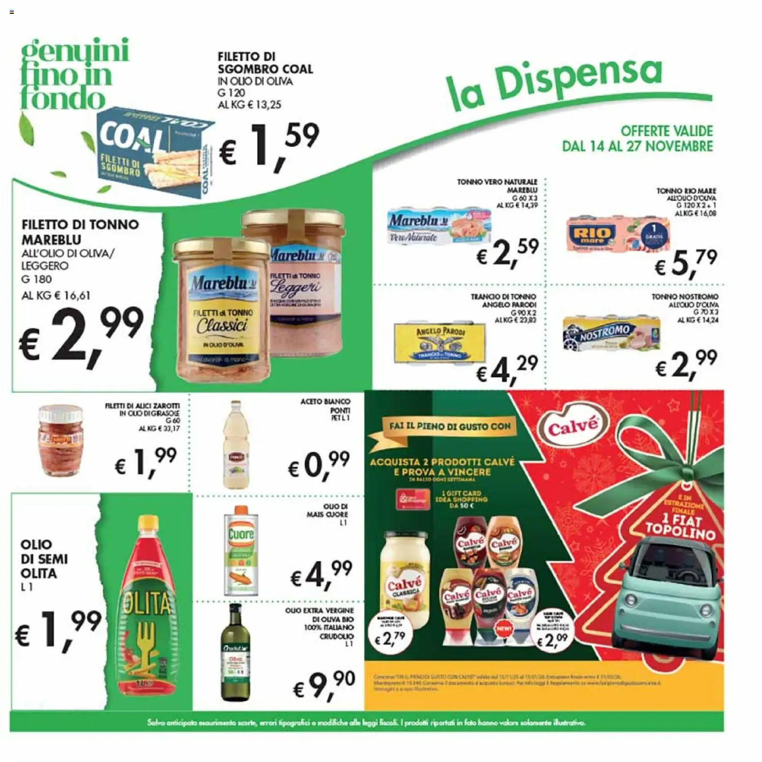 Volantino Coal del 14.11.2025 | Pagina: 23 | Prodotti: Tonno, Aceto, Mais, Alici