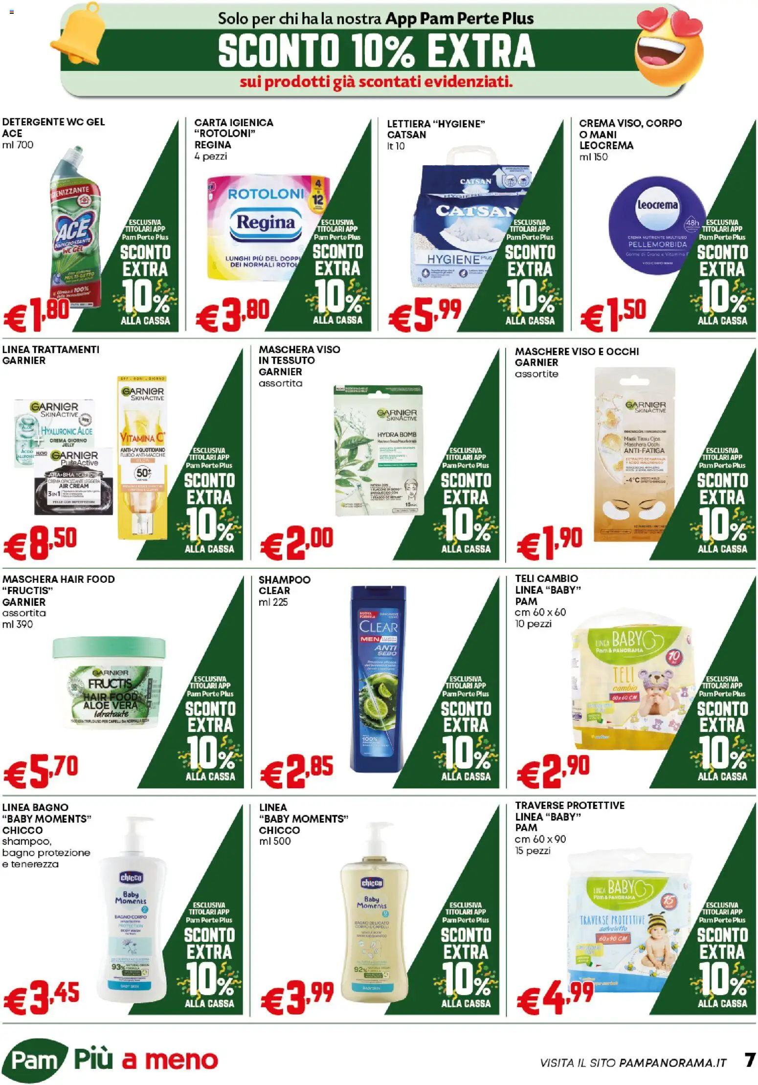 Volantino PAM del 06.11.2025 | Pagina: 7 | Prodotti: Maschera, Carta igienica, Maschera viso, WC